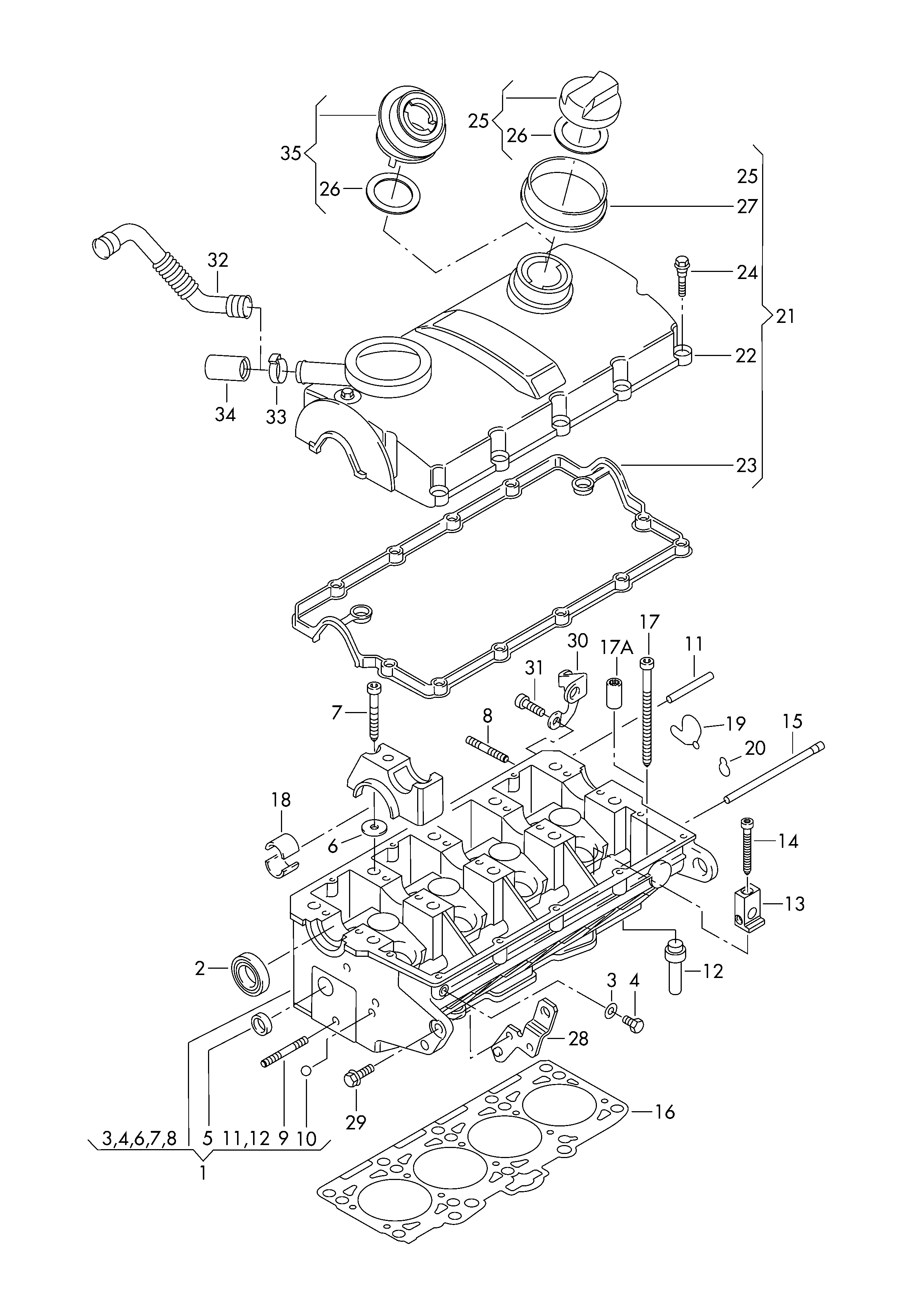 AUDI 038 103 383 CP - Blīve, Motora bloka galva autodraugiem.lv