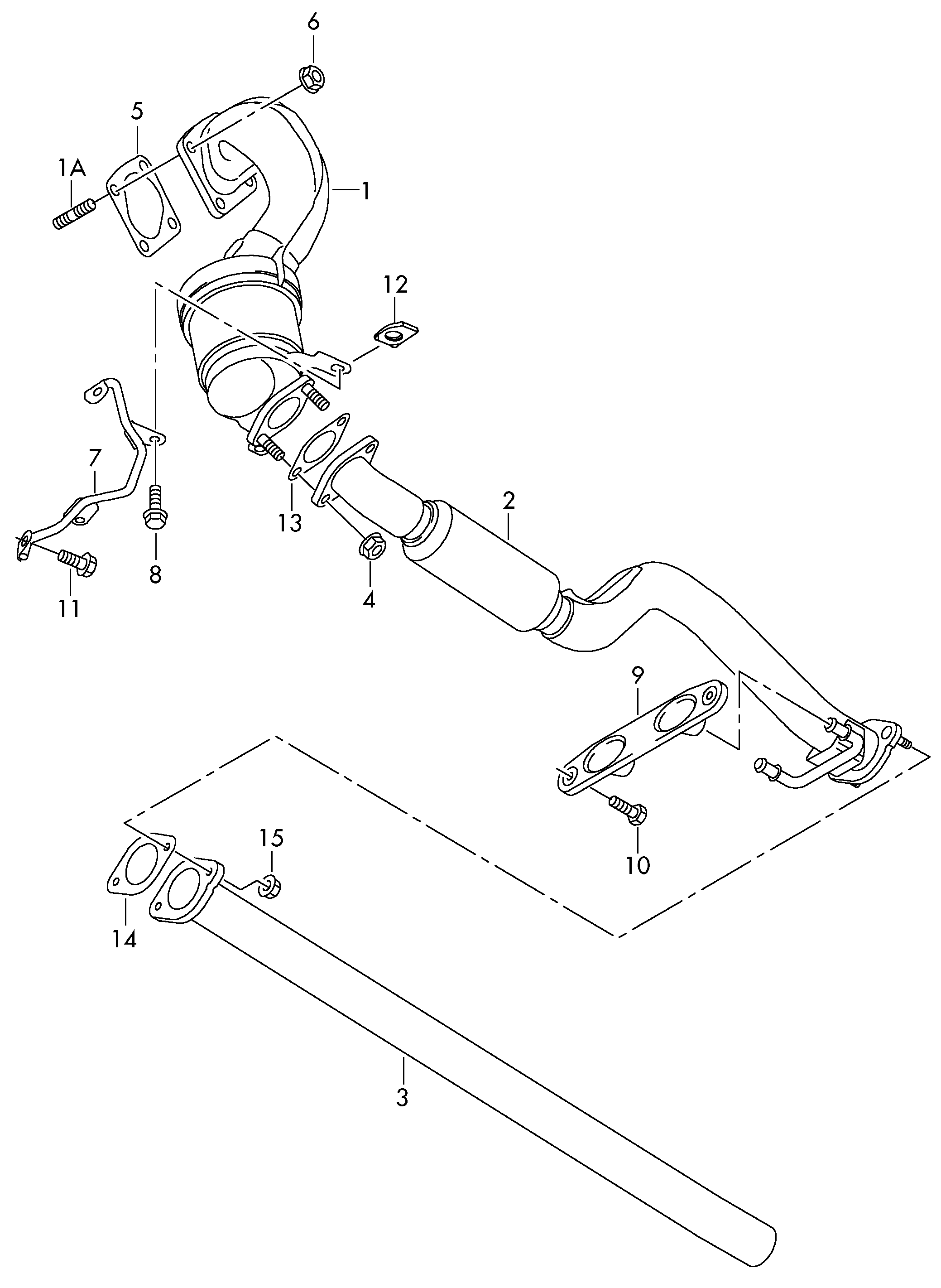 VAG 1K0 254 306 K - Izplūdes caurule autodraugiem.lv