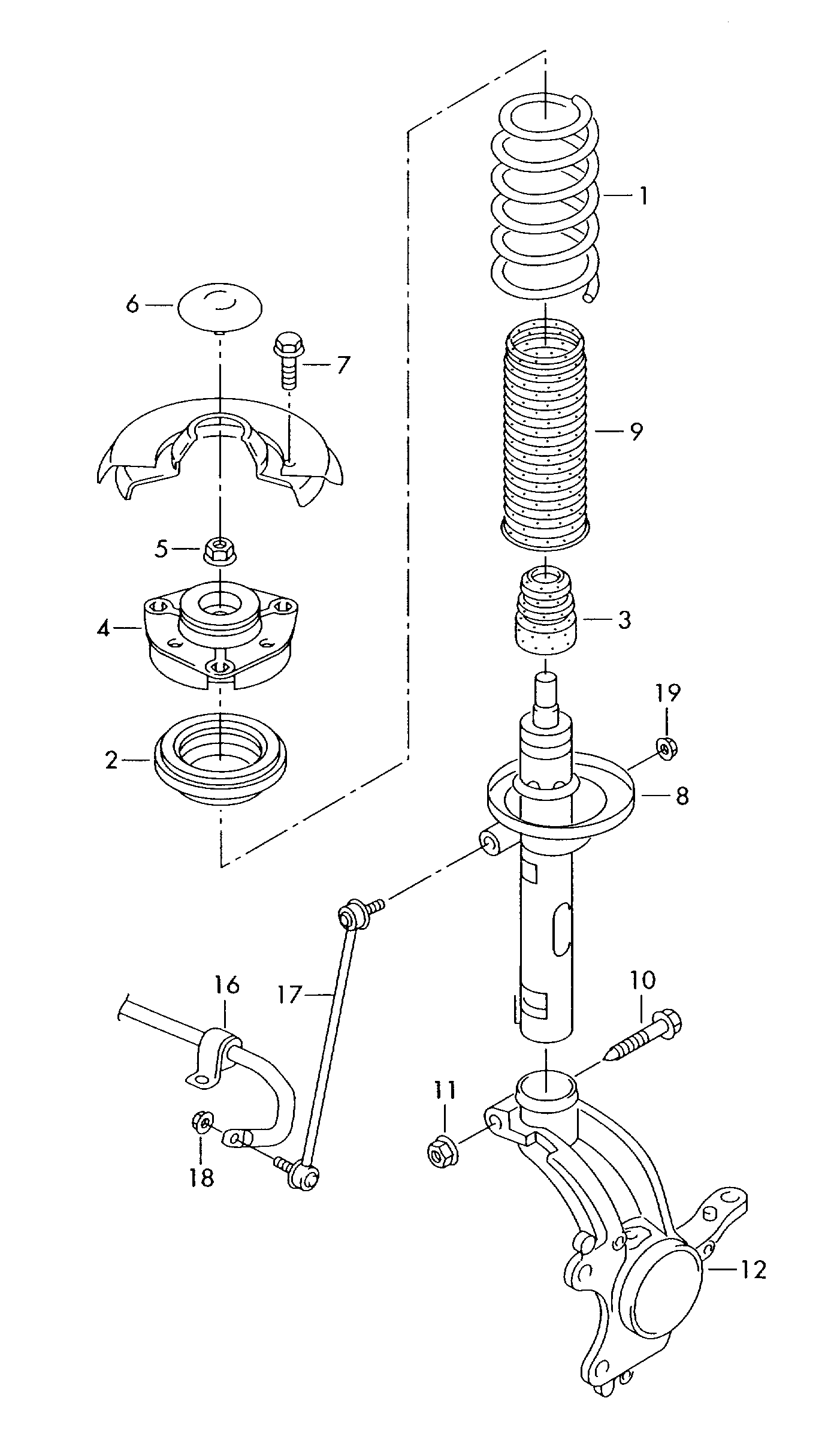 VAG 1K0 411 303 BH - Stabilizators, Balstiekārta autodraugiem.lv