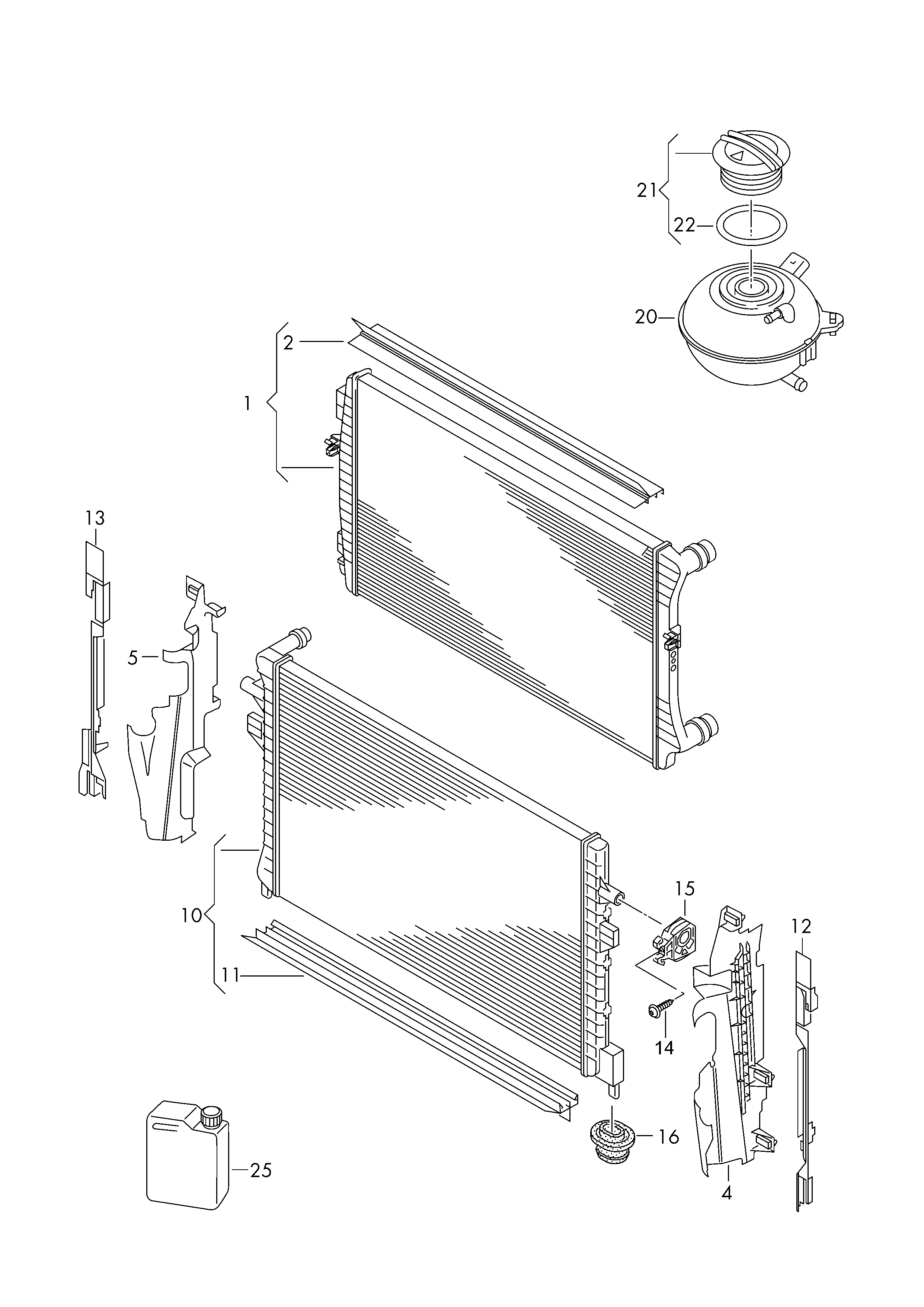 VAG 5Q0121251GD - Radiators, Motora dzesēšanas sistēma autodraugiem.lv