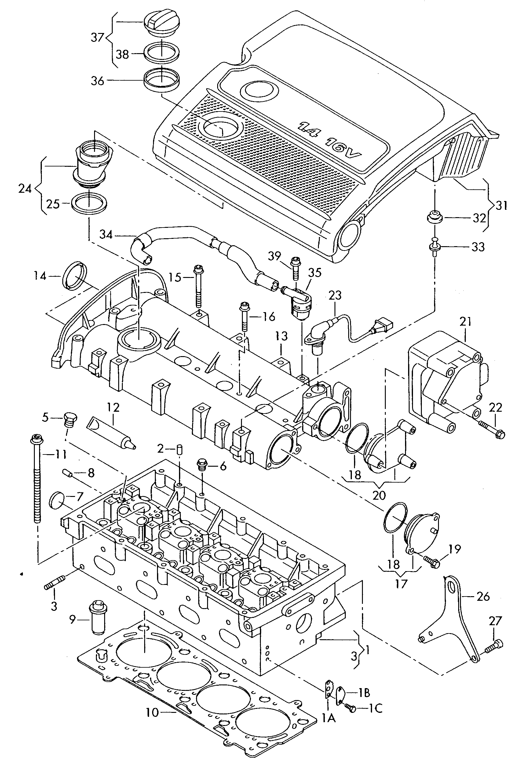 VAG 036 115 302 R - Cauruļvads, Eļļas ieliešanas kakliņš autodraugiem.lv