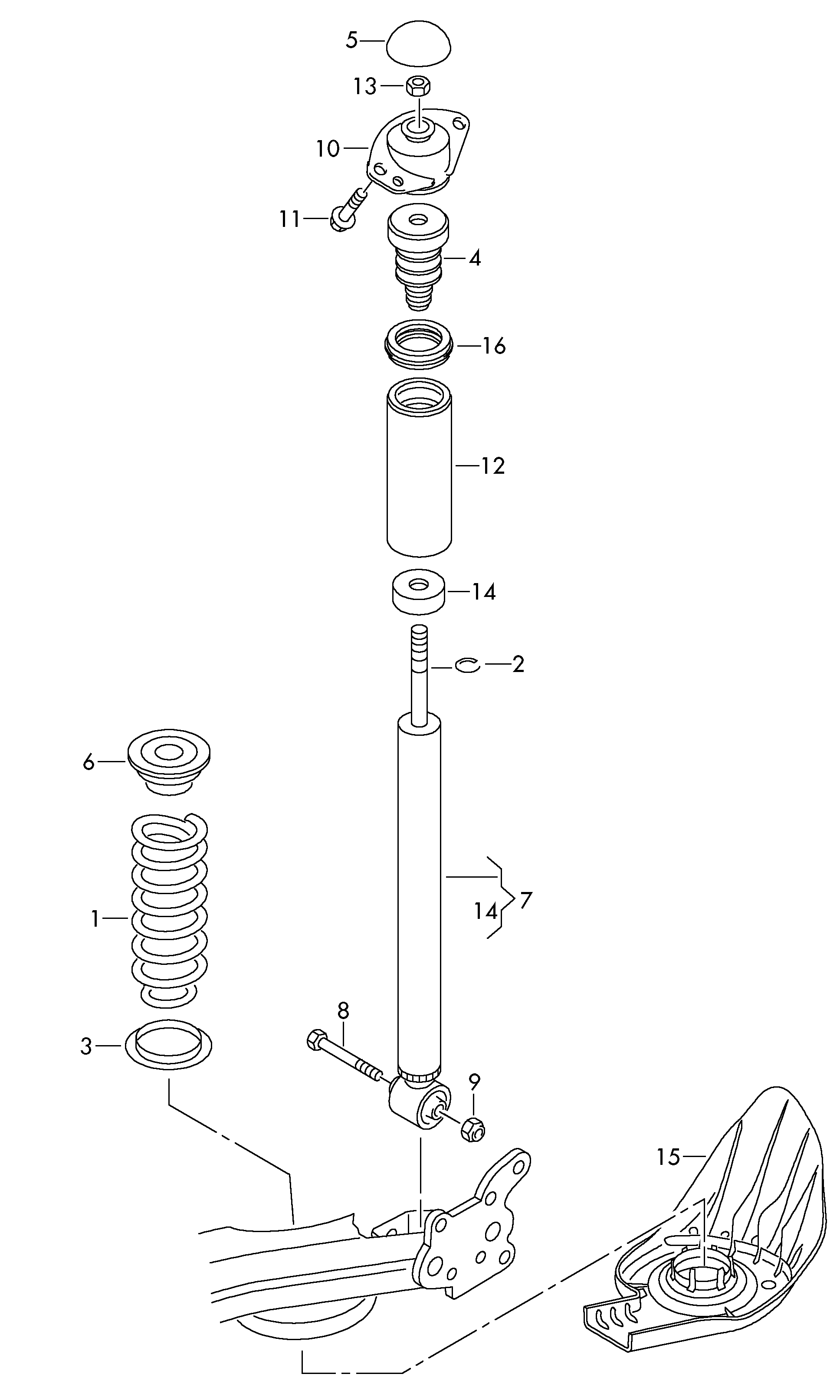 VAG 6R0511115J - Balstiekārtas atspere autodraugiem.lv