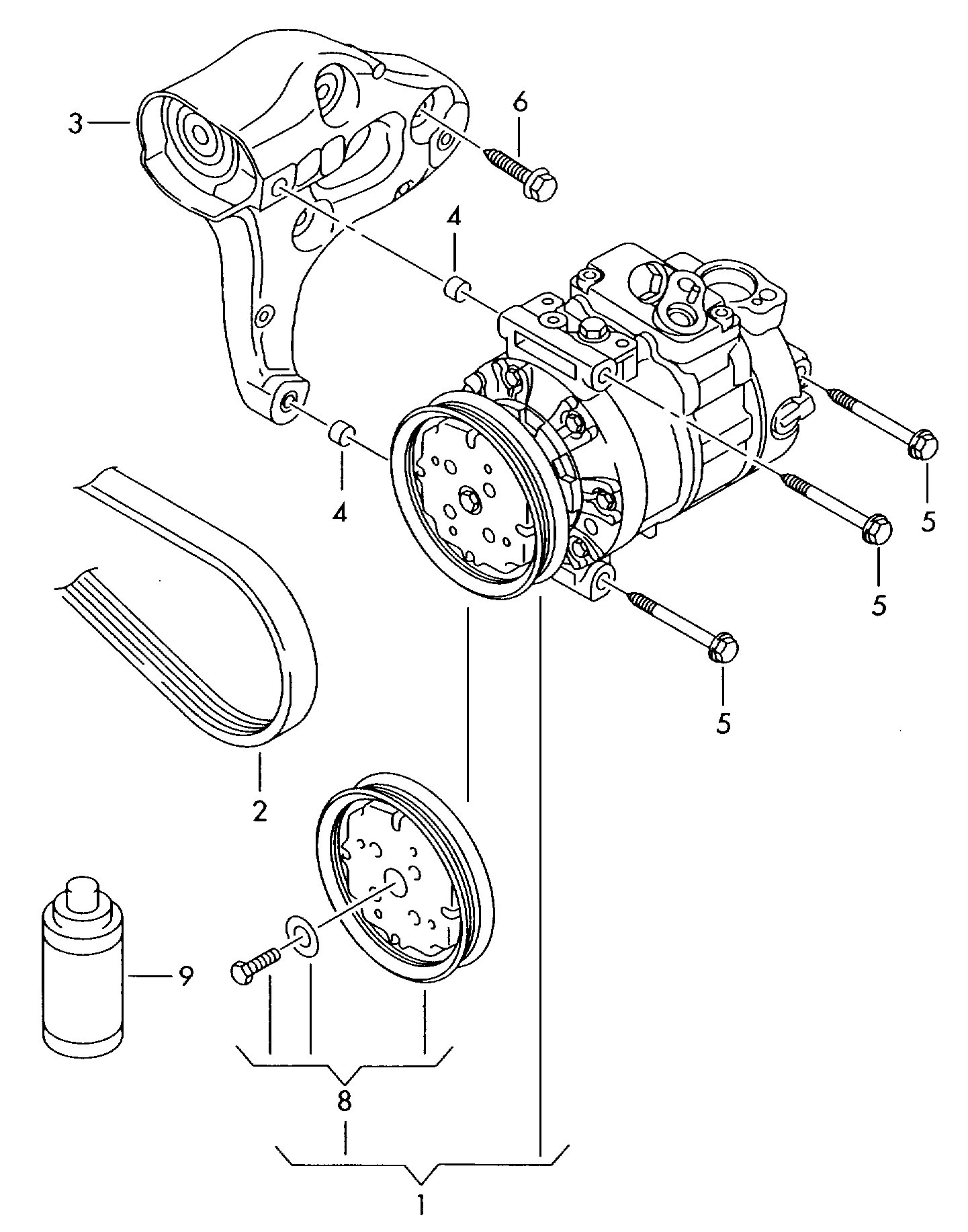 VW 5N0820803C - Kompresors, Gaisa kond. sistēma autodraugiem.lv