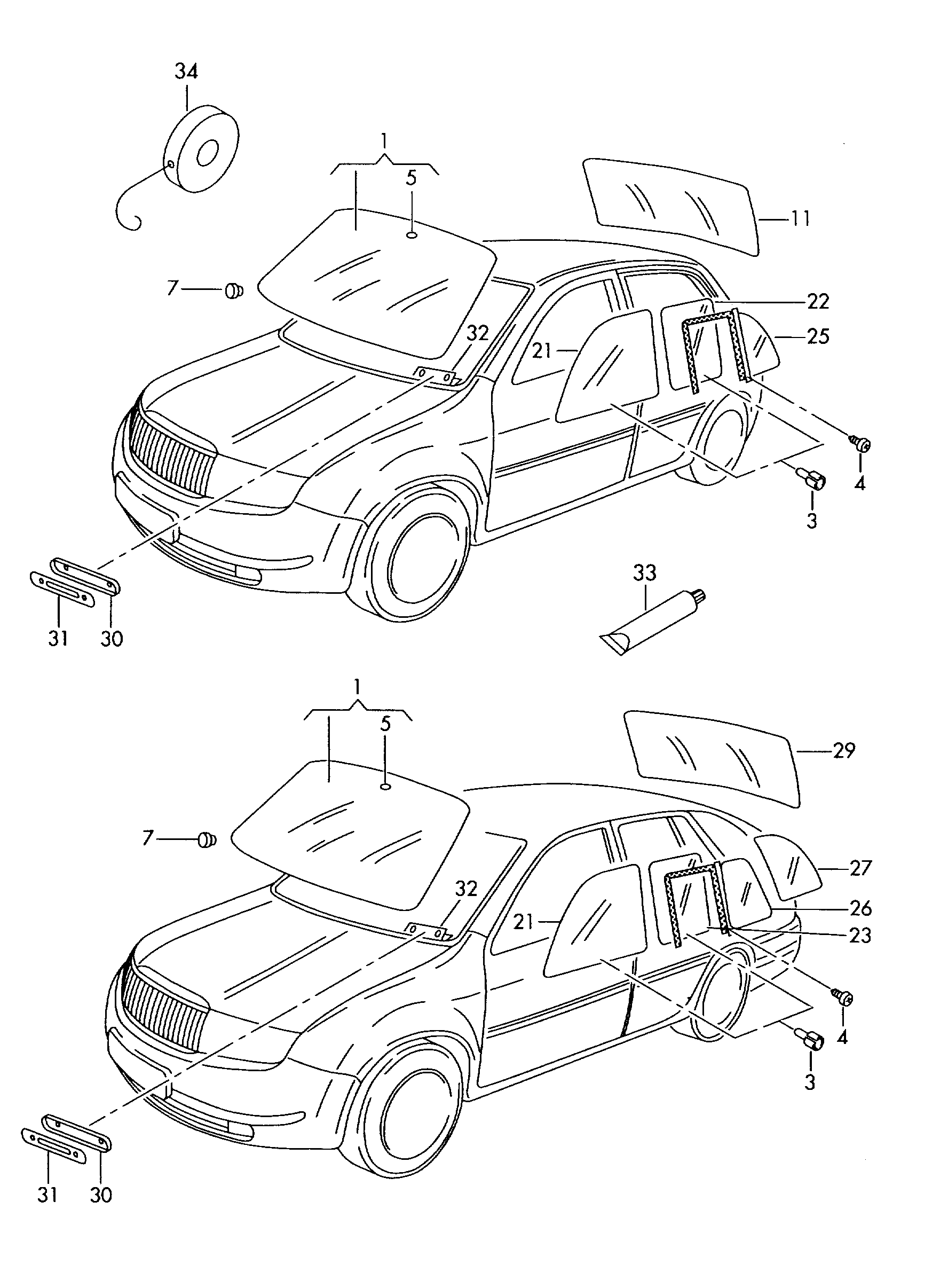 VAG 6Y0 845 011 AB - Vējstikls autodraugiem.lv