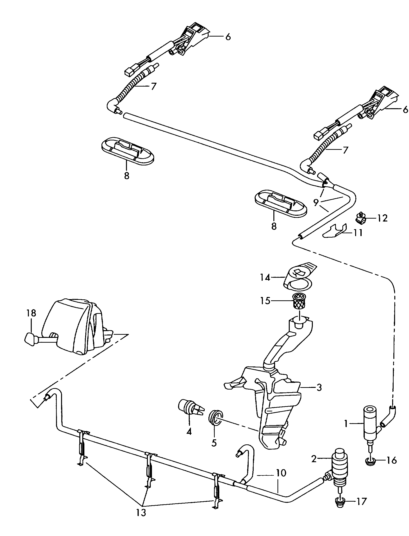 VW 6E0 955 985 - Ūdens sprausla, Stiklu tīrīšanas sistēma autodraugiem.lv