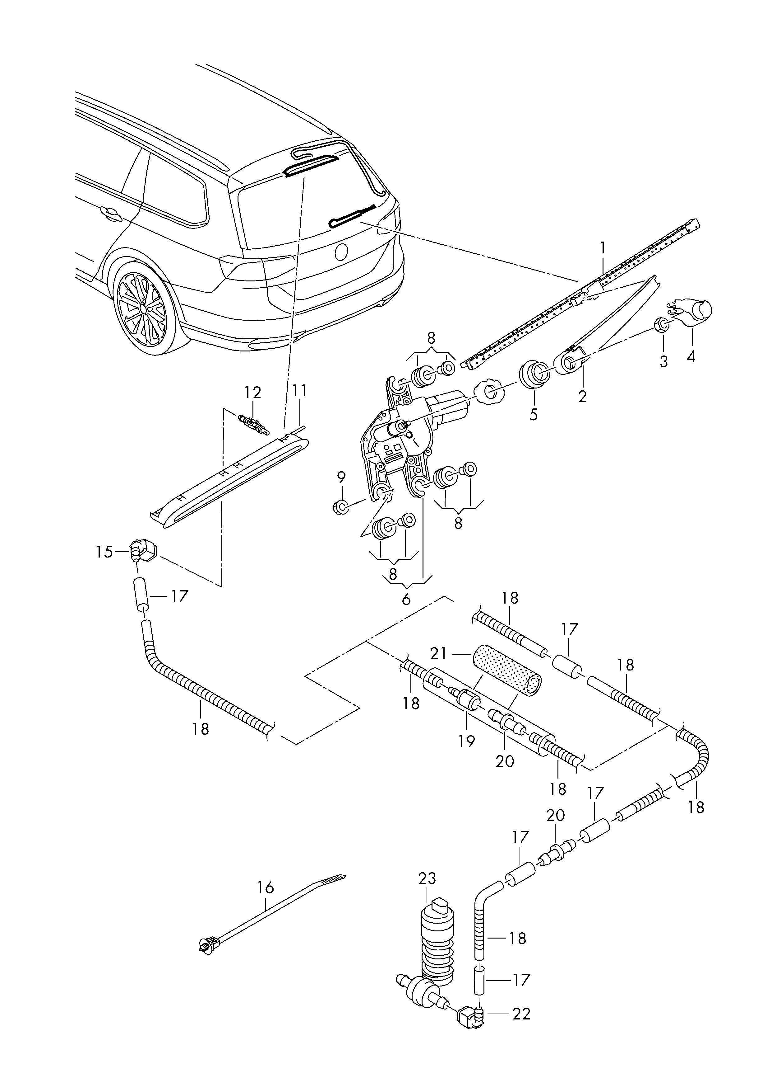 Skoda 3V5 955 425 - wiper blade autodraugiem.lv