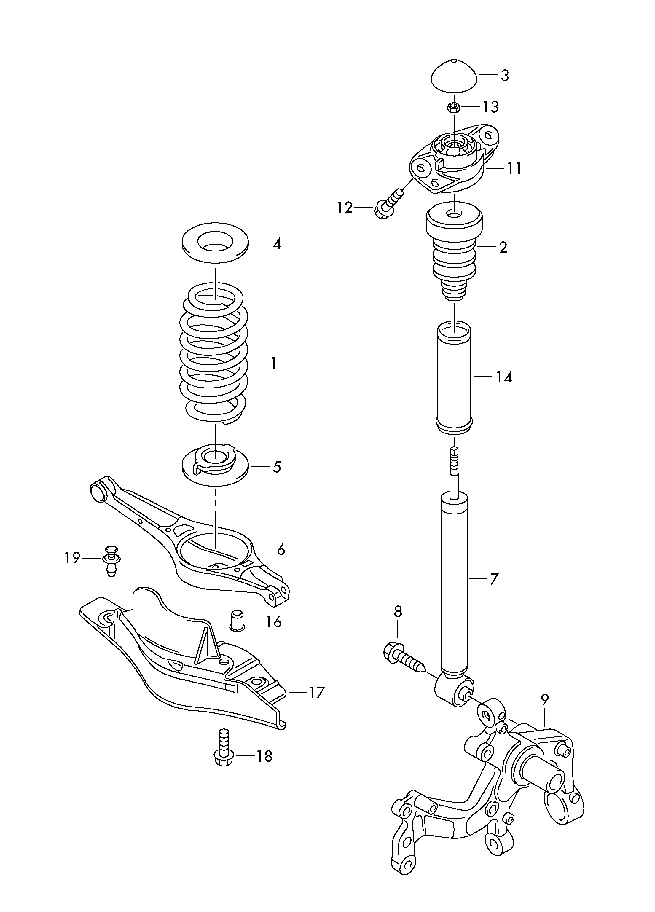 VAG 1K0511115DJ - Balstiekārtas atspere autodraugiem.lv