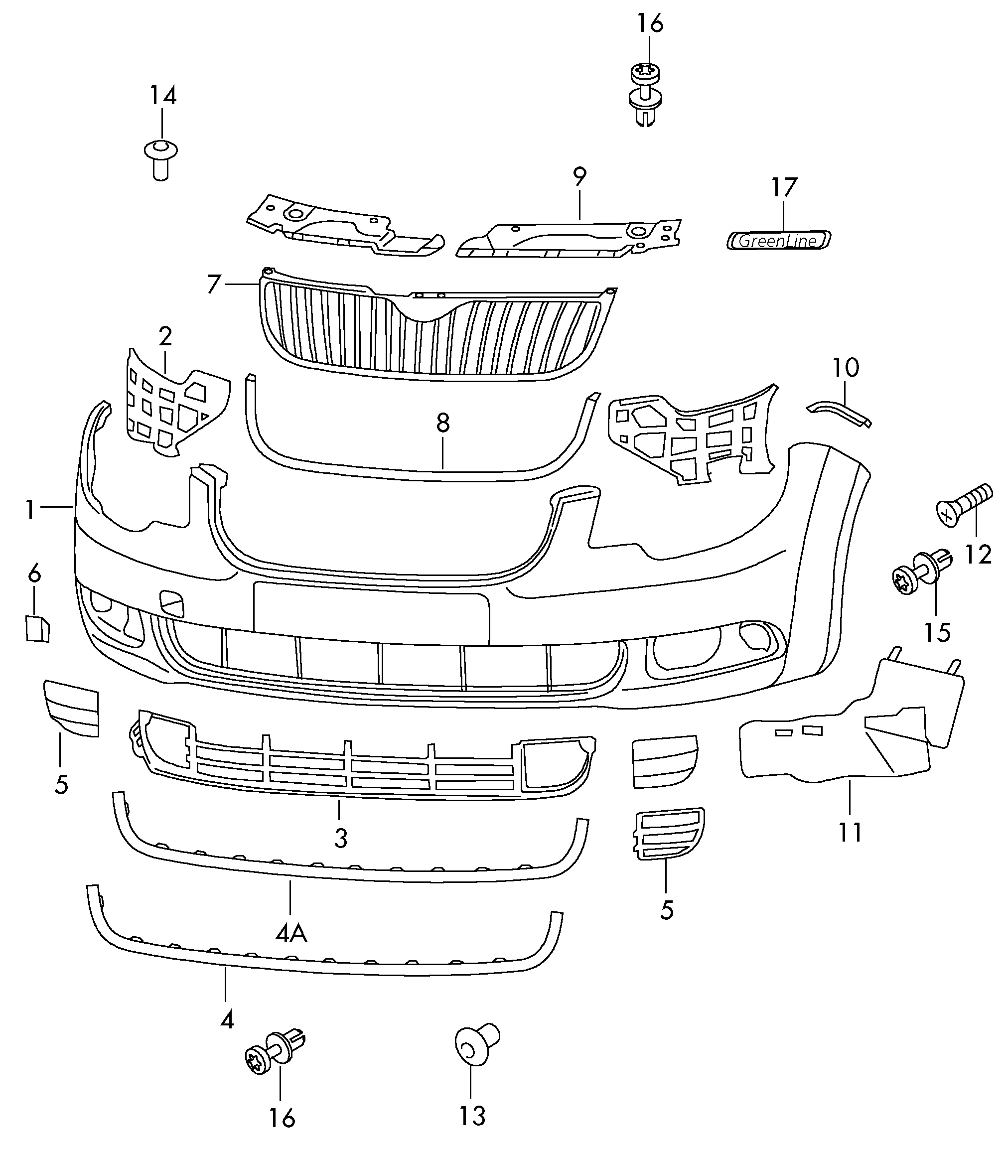 VAG 3T0807221H - Bampers autodraugiem.lv