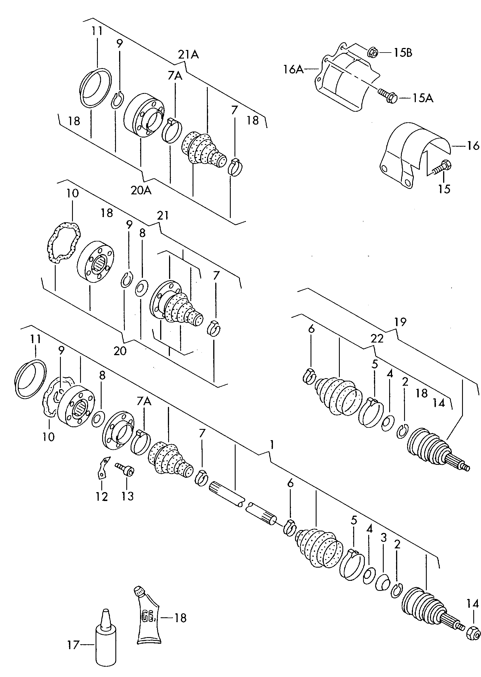 VAG 1J0 407 271FD - Piedziņas vārpsta autodraugiem.lv