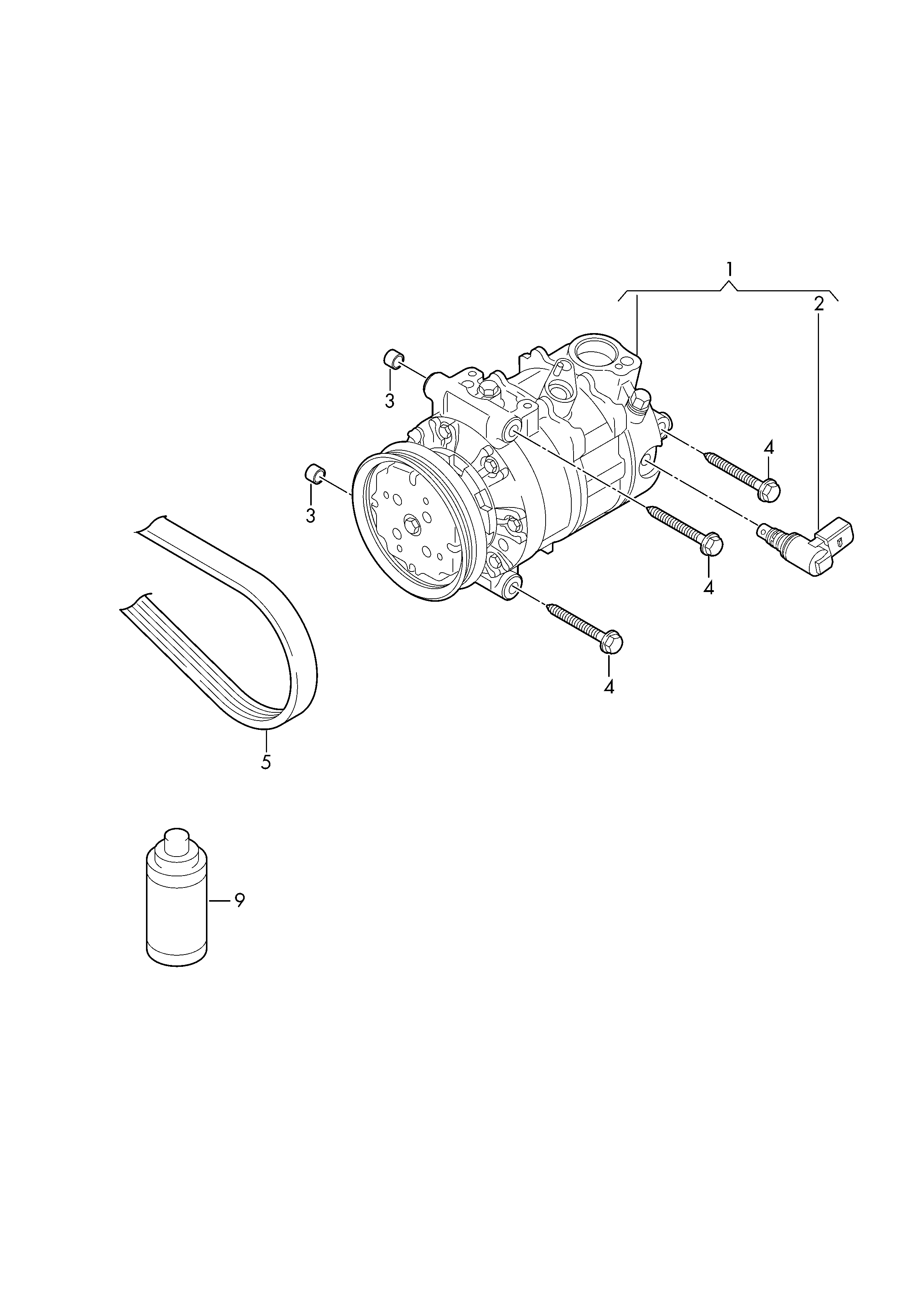 Seat 5Q0 820 803 - Kompresors, Gaisa kond. sistēma autodraugiem.lv