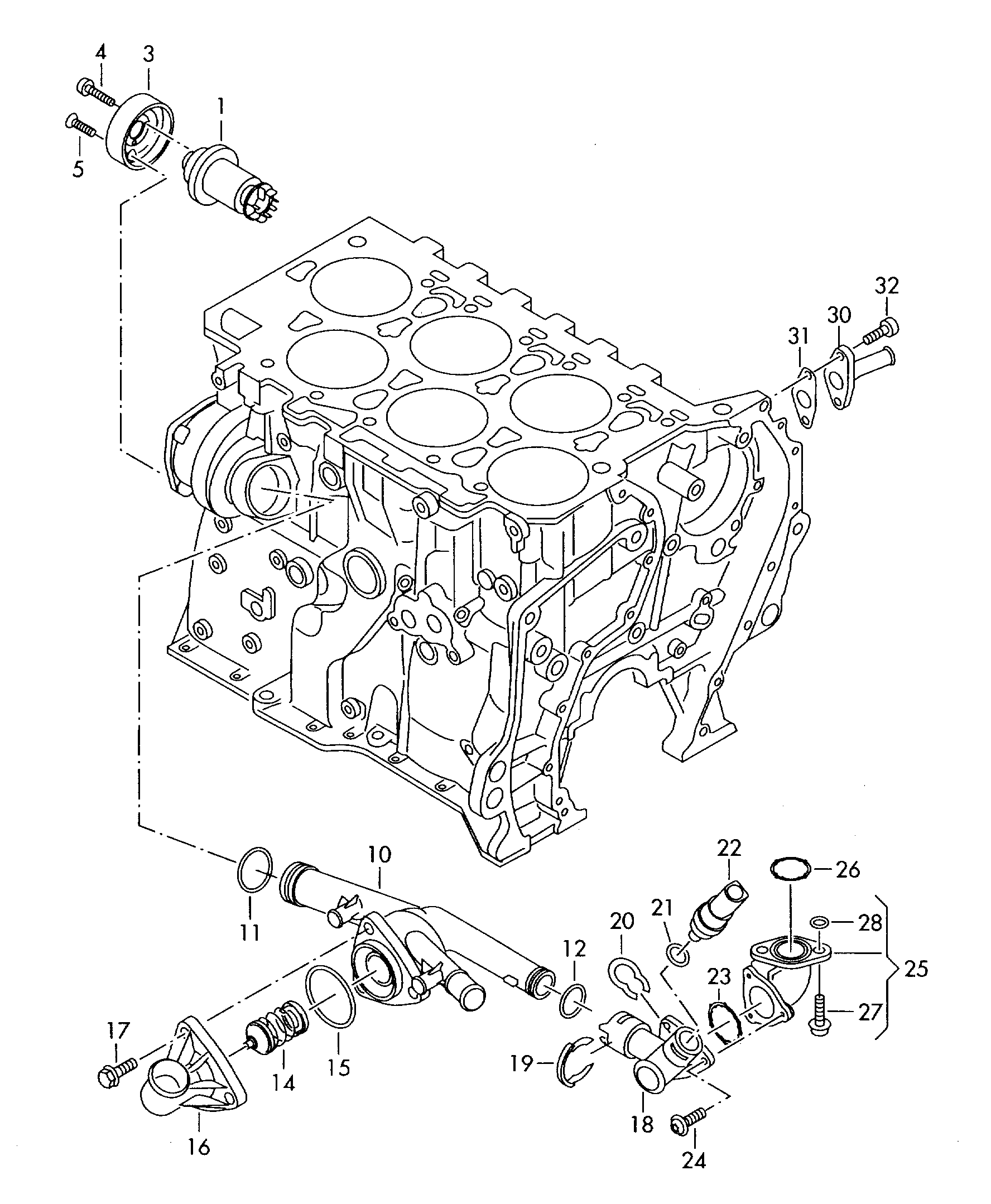 VAG 03H121145A - Dzesēšanas šķidruma flancis autodraugiem.lv