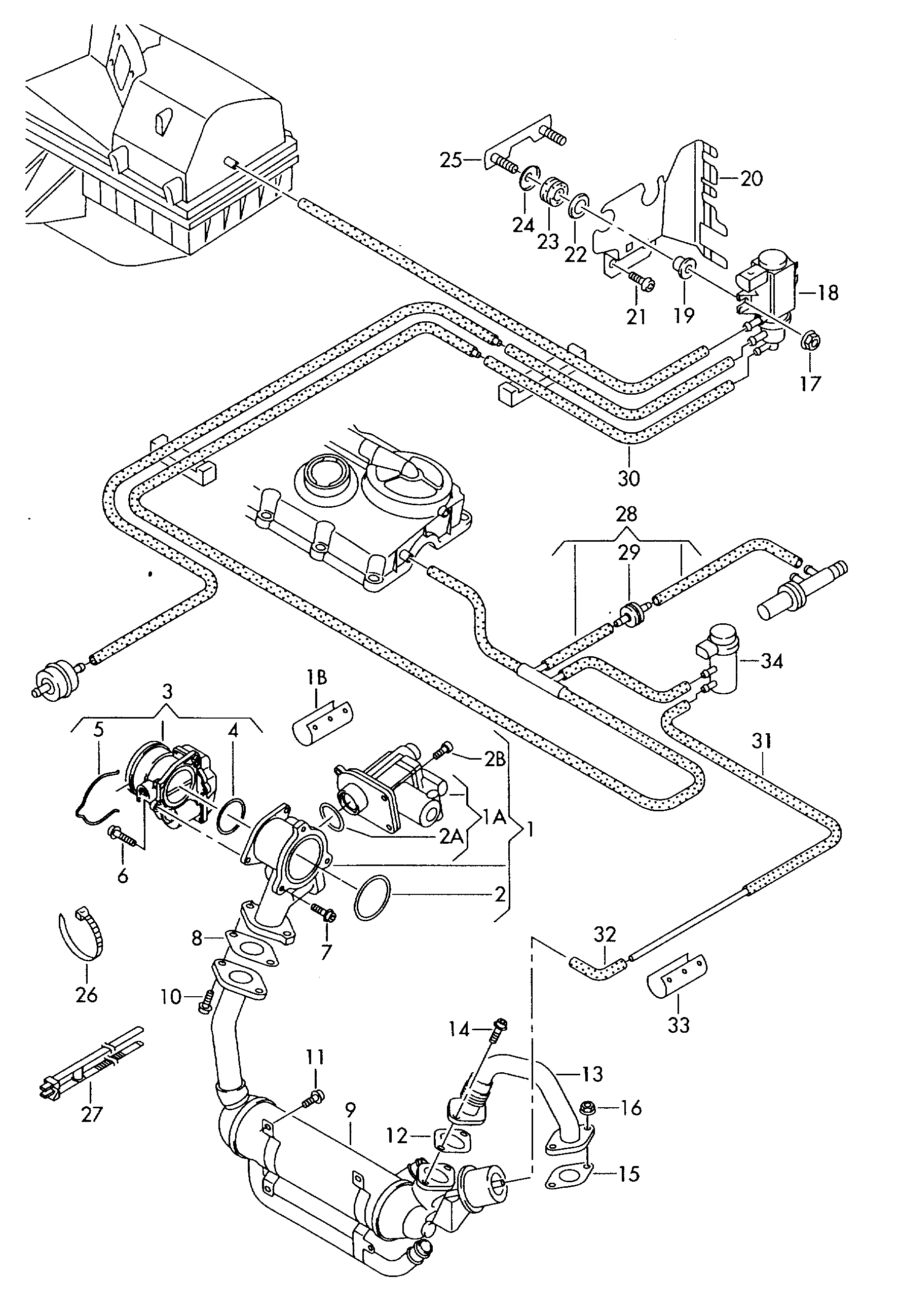 VW 03G 128 063 Q - Droseļvārsta pievada stiprinājums autodraugiem.lv