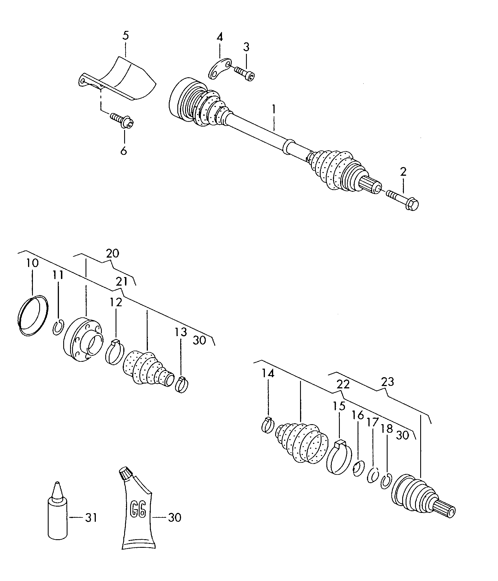 VAG 1K0407272NJ - Piedziņas vārpsta autodraugiem.lv