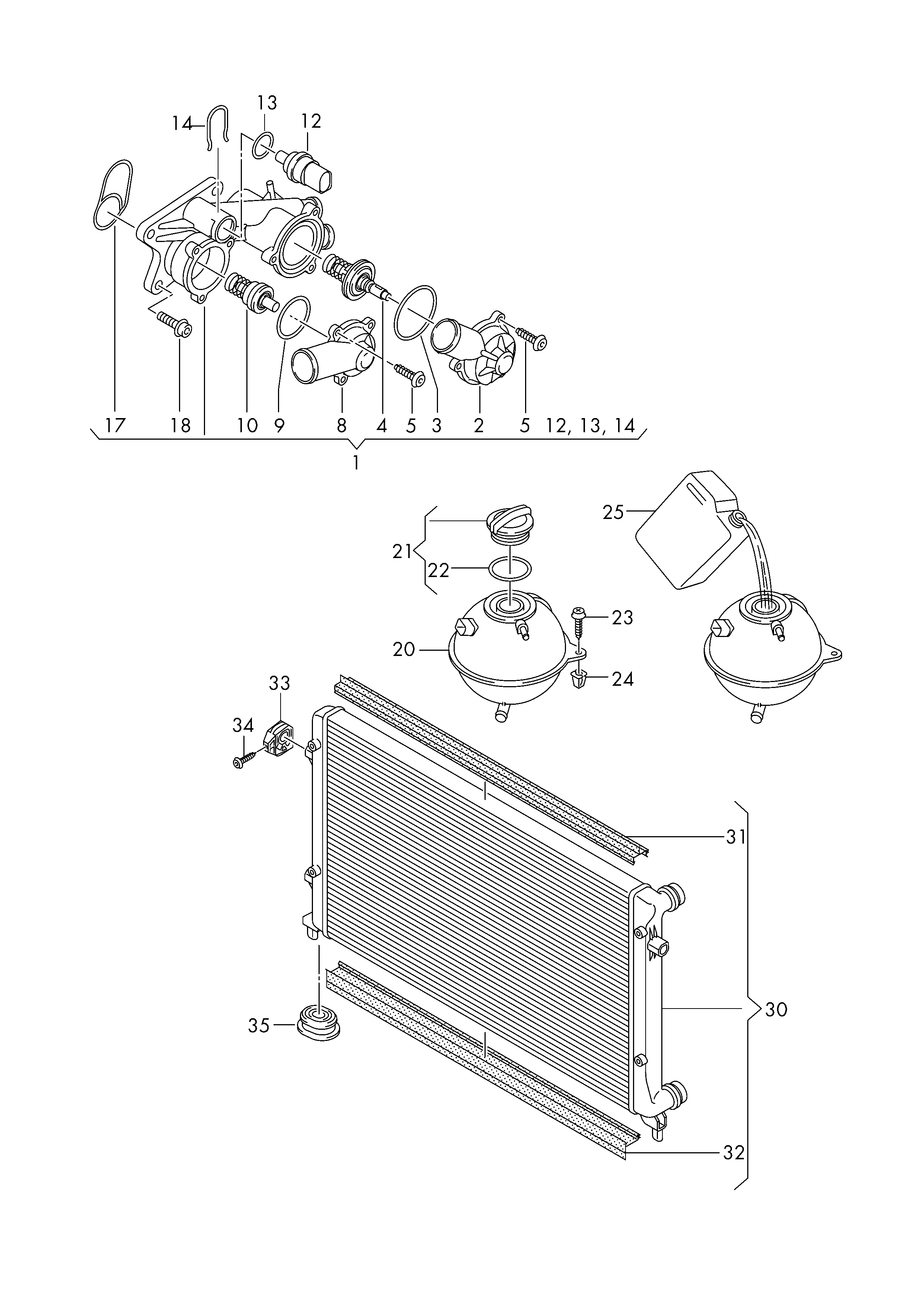 AUDI 1K0 121 251 DN - Radiators, Motora dzesēšanas sistēma autodraugiem.lv