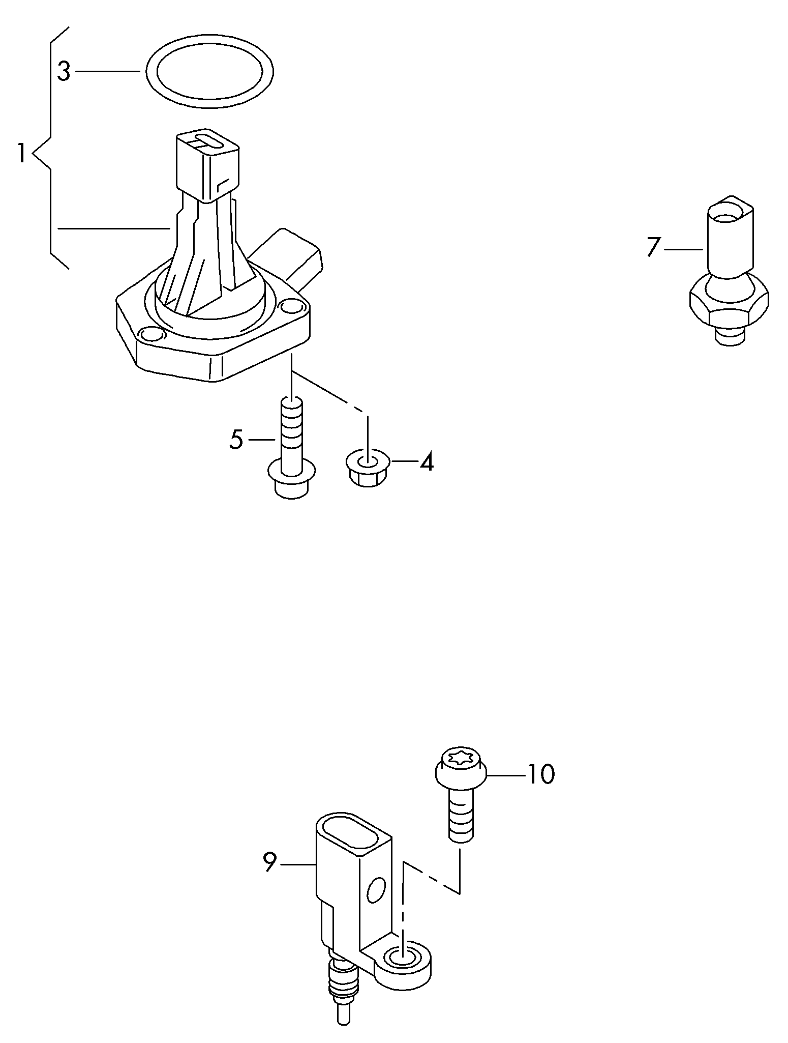 VAG 04E 907 660 D - Devējs, Motoreļļas līmenis autodraugiem.lv