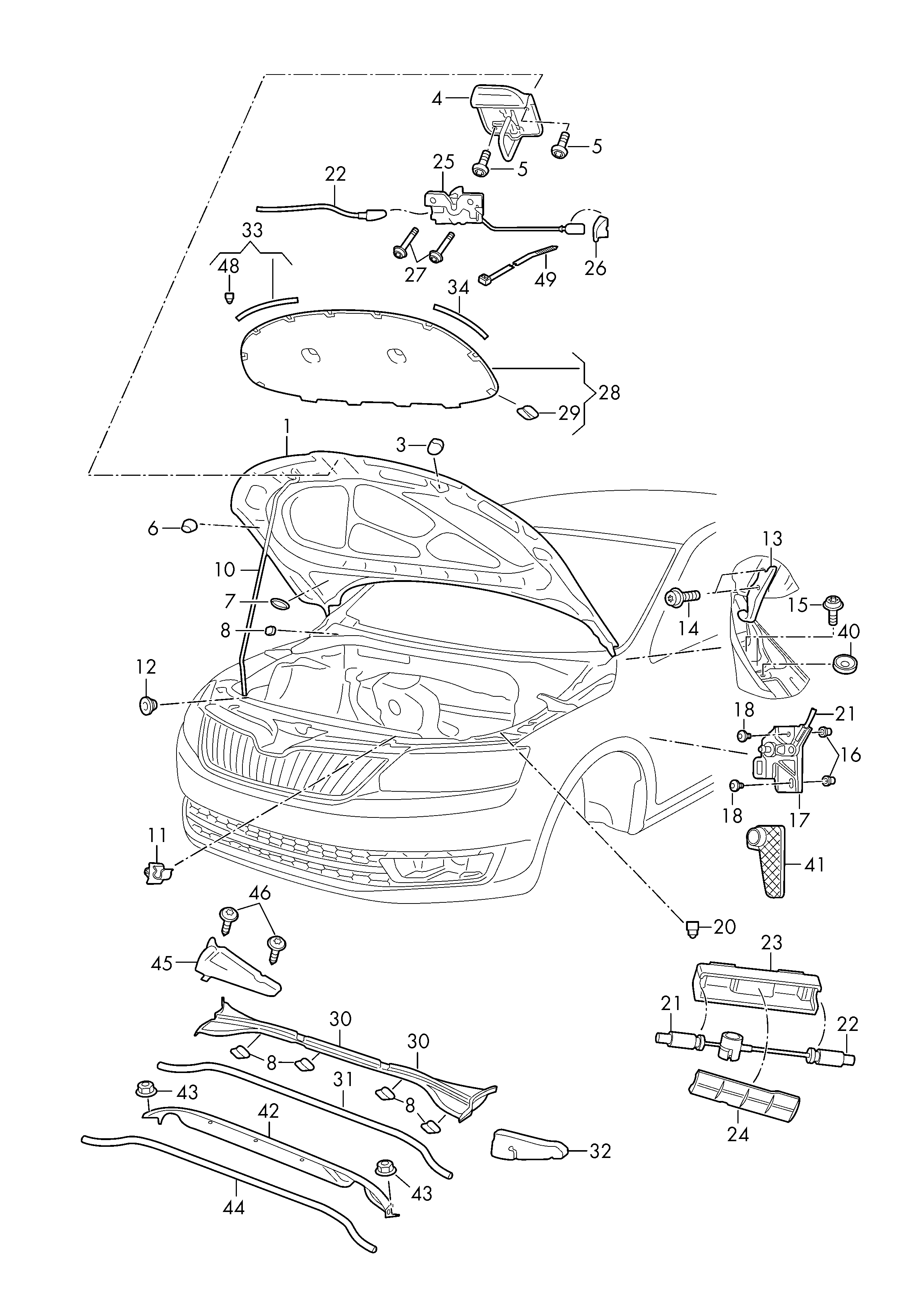 VAG 867827500 - Bagāžas / Kravas nodalījuma pārsegs autodraugiem.lv