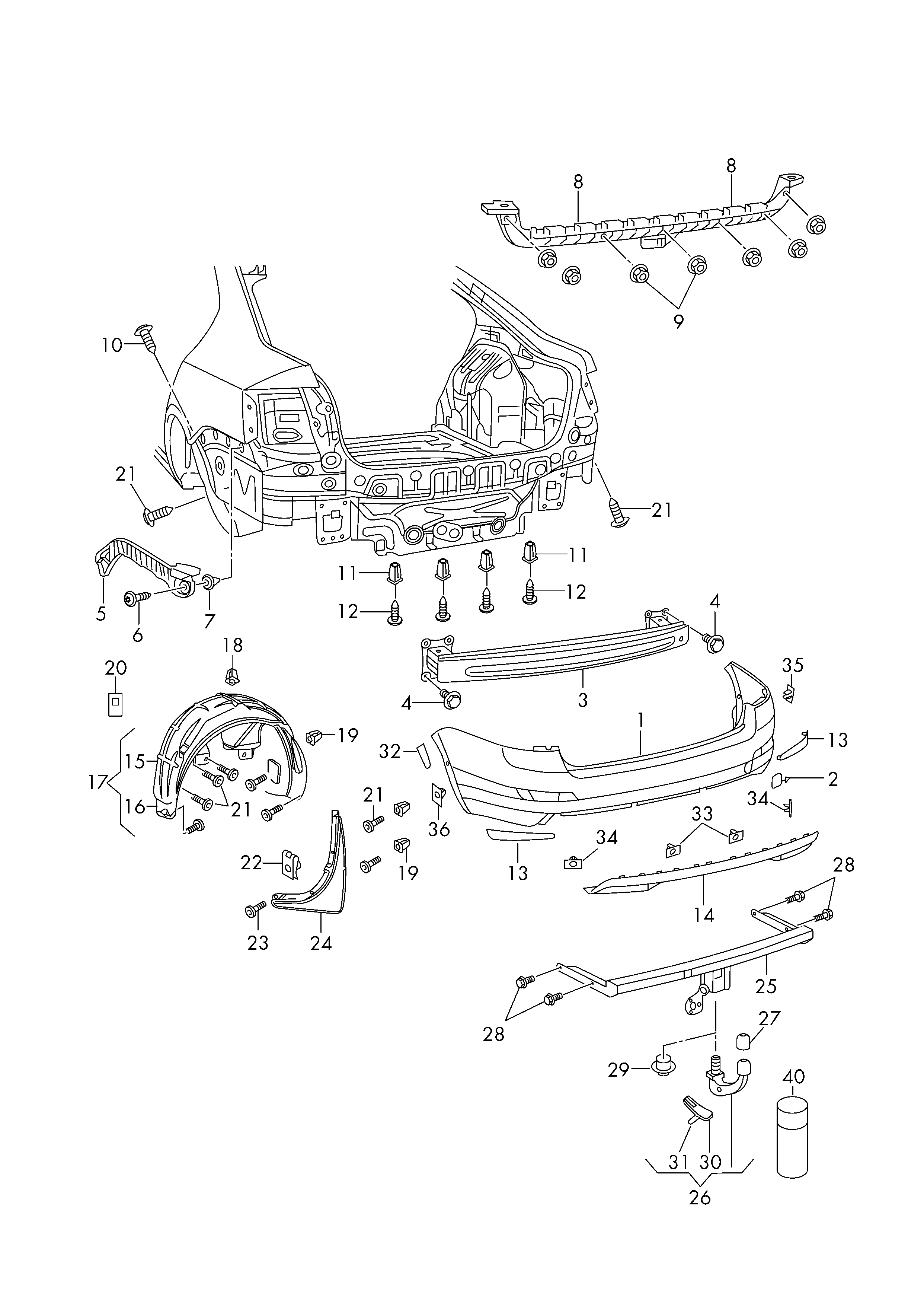 VAG 5E5807521 - Spoilers autodraugiem.lv