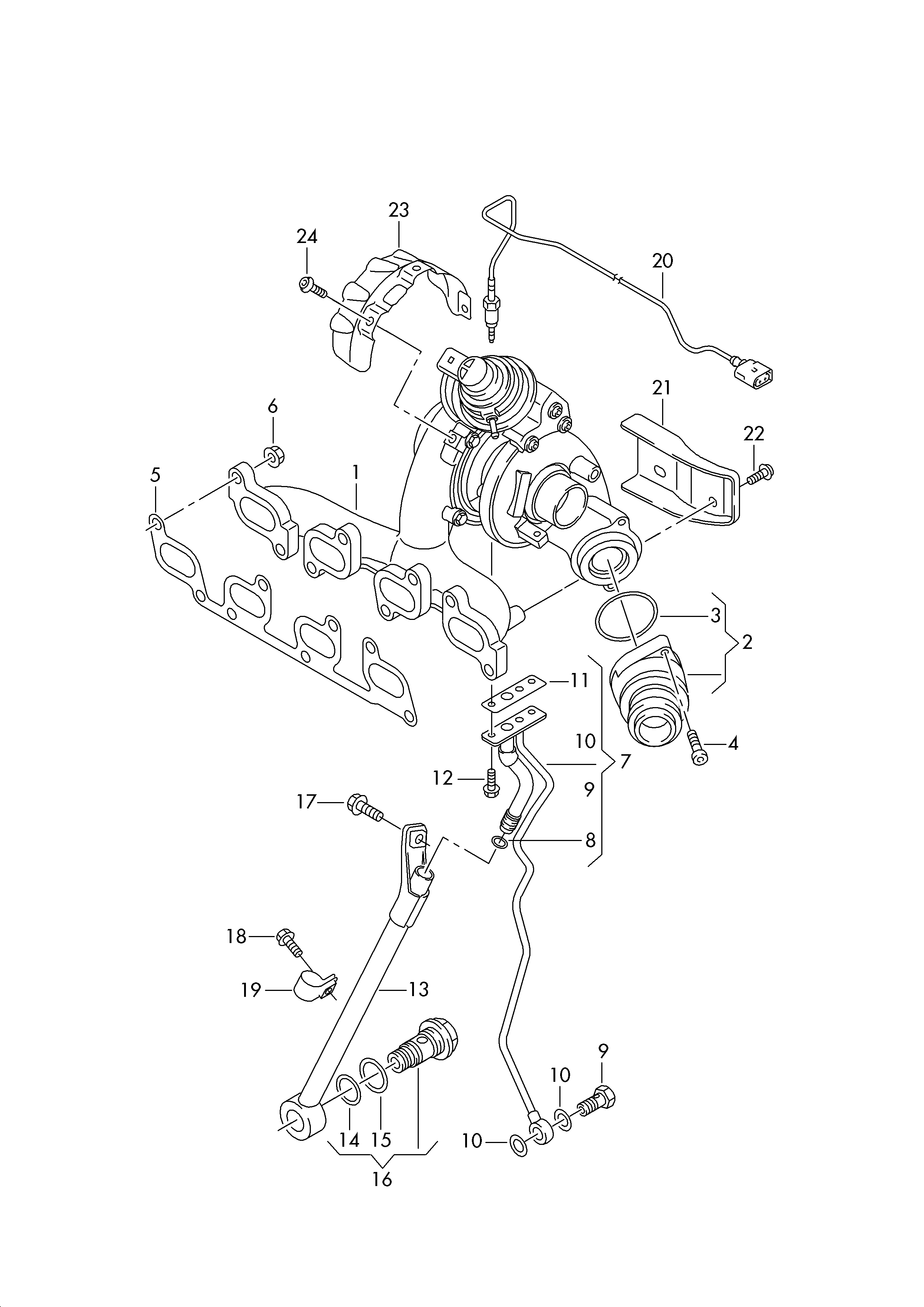 Skoda 03L 253 039 - Blīve, Izplūdes kolektors autodraugiem.lv