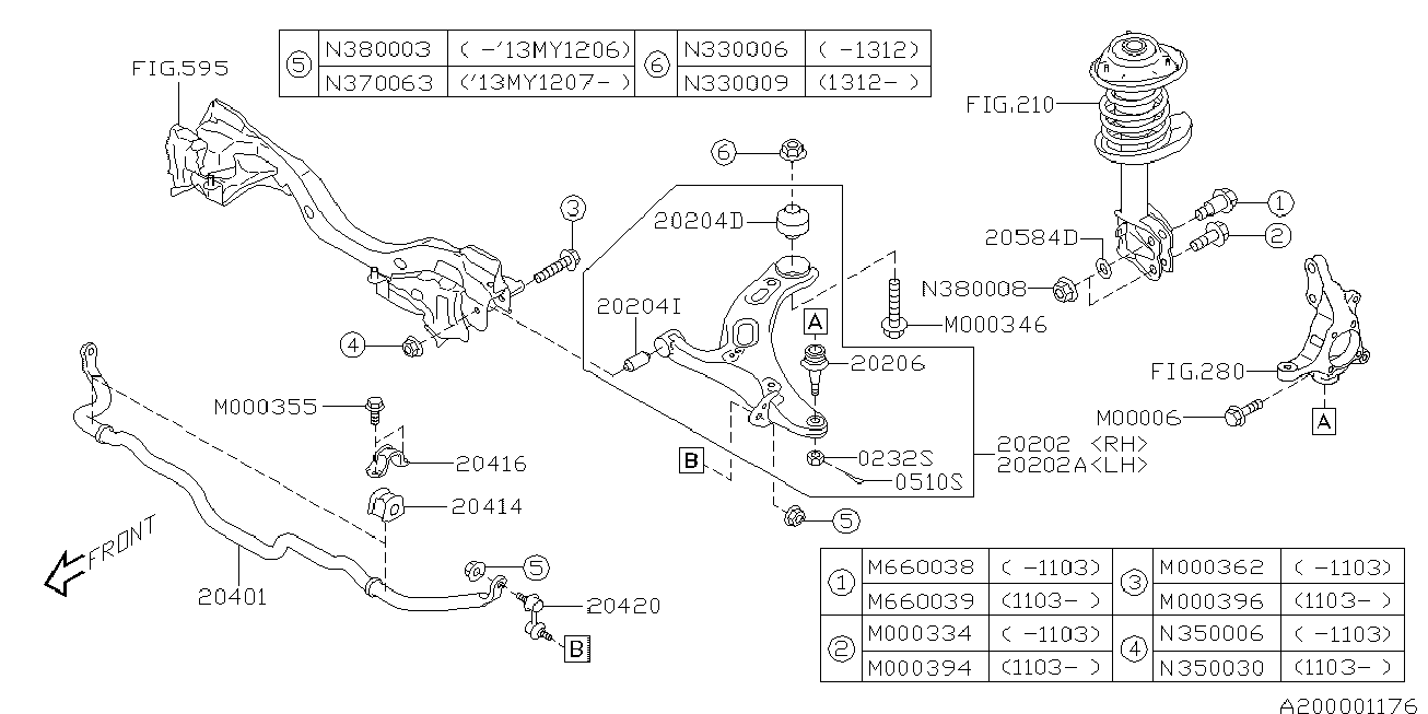 Subaru 20204-AJ000 - Piekare, Šķērssvira autodraugiem.lv