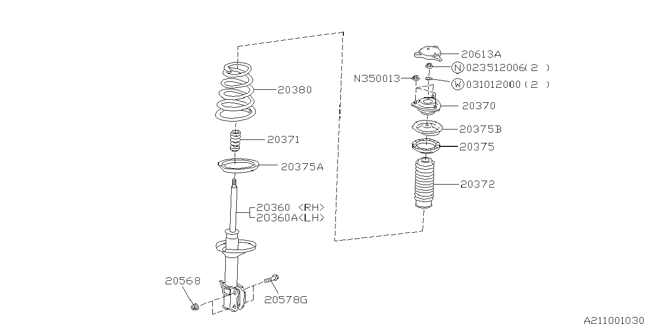 Subaru 20360FA082 - Amortizators autodraugiem.lv