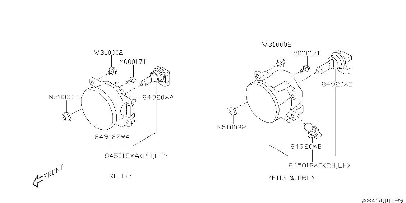 Subaru 84920AJ010 - Kvēlspuldze, Dienas gaismas lukturis autodraugiem.lv