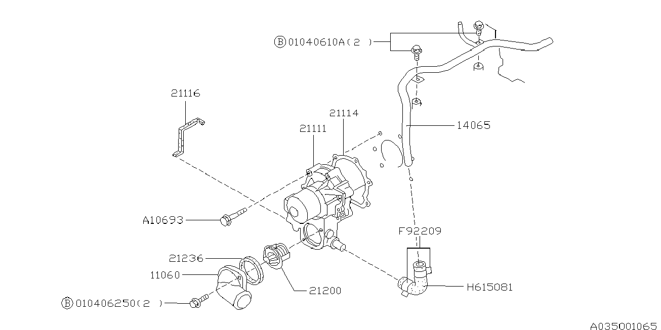 Subaru 21111-AA081 - Ūdenssūknis autodraugiem.lv