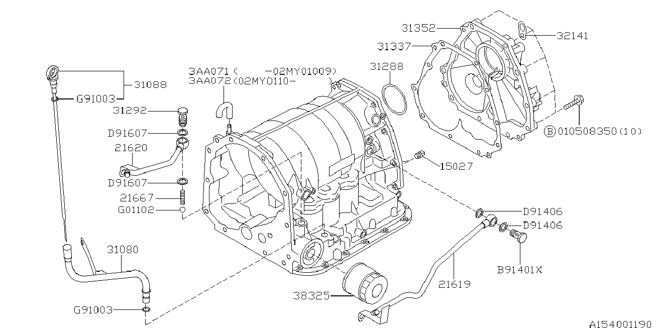 Subaru 38325-AA032 - Hidrofiltrs, Automātiskā pārnesumkārba autodraugiem.lv