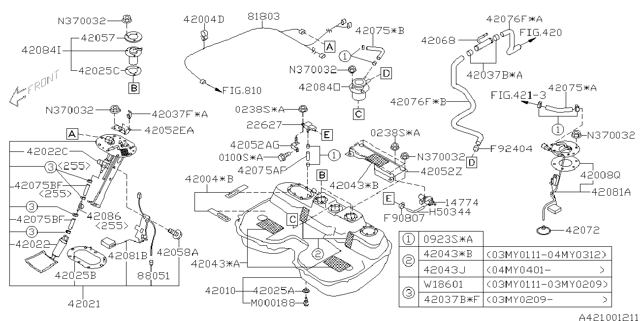 Subaru 42021 FE020 - Degvielas sūknis autodraugiem.lv