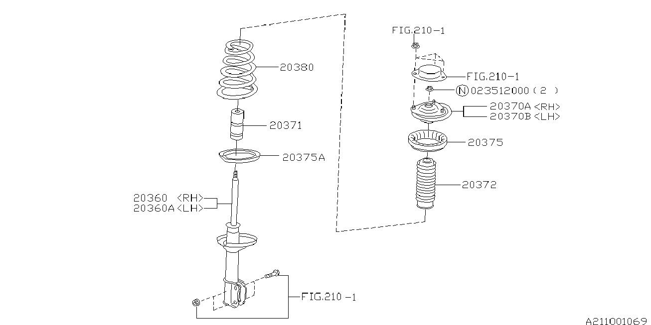 Subaru 20360FC240 - Amortizators autodraugiem.lv