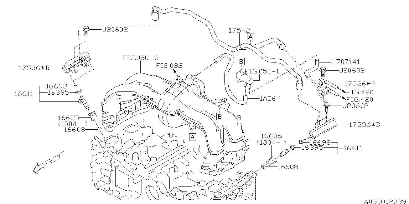 Subaru 16608-KA000 - Siltumizolācijas paplāksne, Iesmidzināšanas sistēma autodraugiem.lv