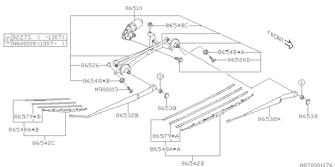 Subaru 86542SG160 - Stikla tīrītāja slotiņa autodraugiem.lv