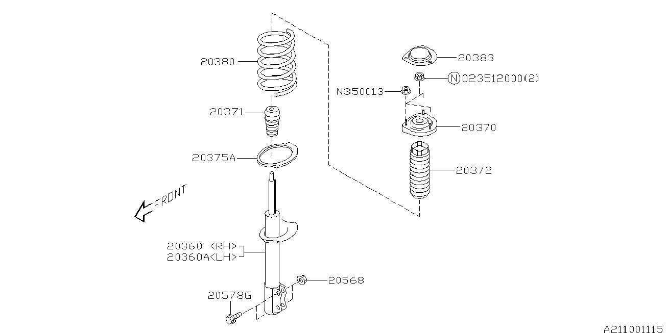 Subaru 20360SA020 - Amortizators autodraugiem.lv