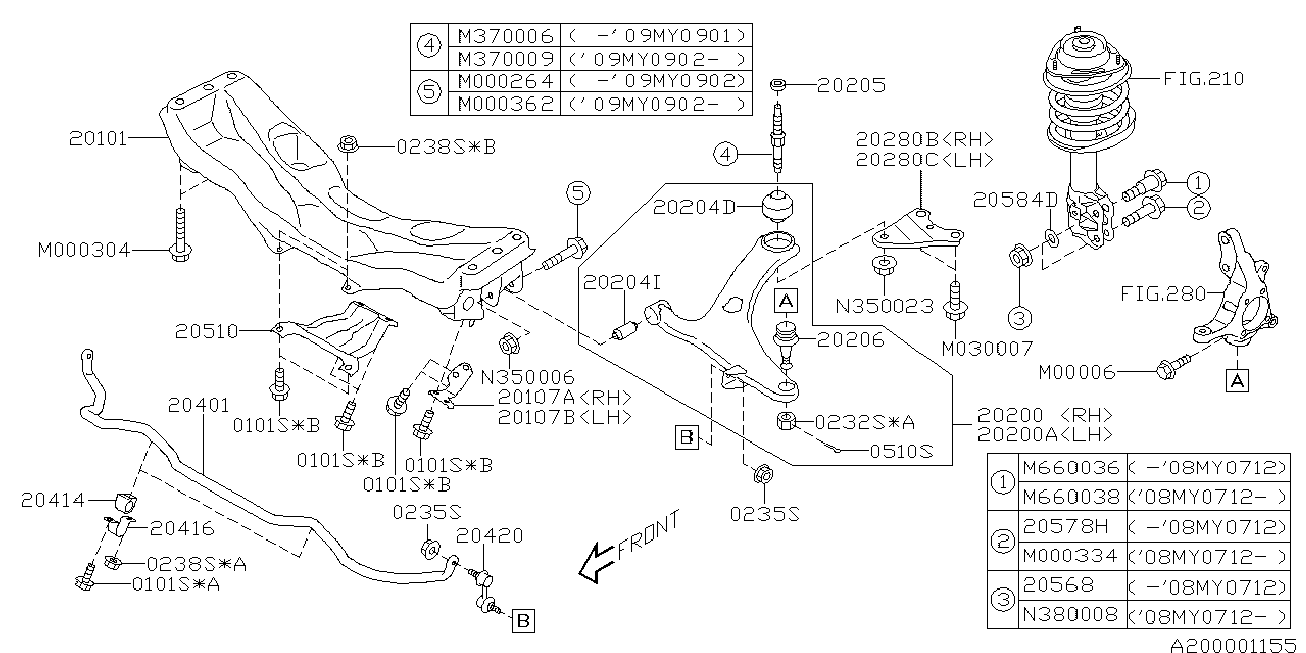 Subaru 20204-AG040 - Piekare, Šķērssvira autodraugiem.lv