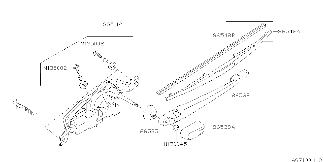 Subaru 86548FG080 - Stikla tīrītāja slotiņa autodraugiem.lv