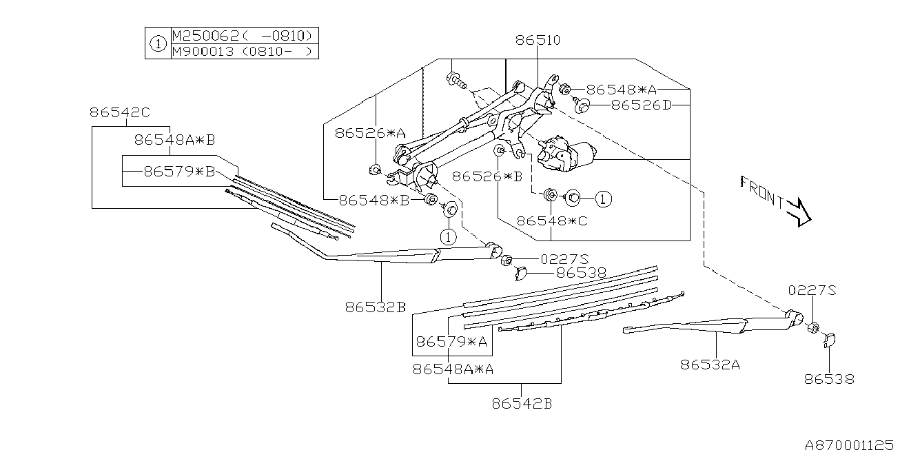 Subaru 86542-FG060 - Stikla tīrītāja slotiņa autodraugiem.lv