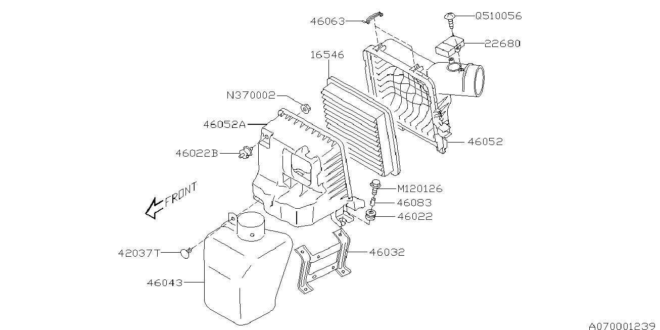 Subaru 16546-AA12A - Gaisa filtrs autodraugiem.lv