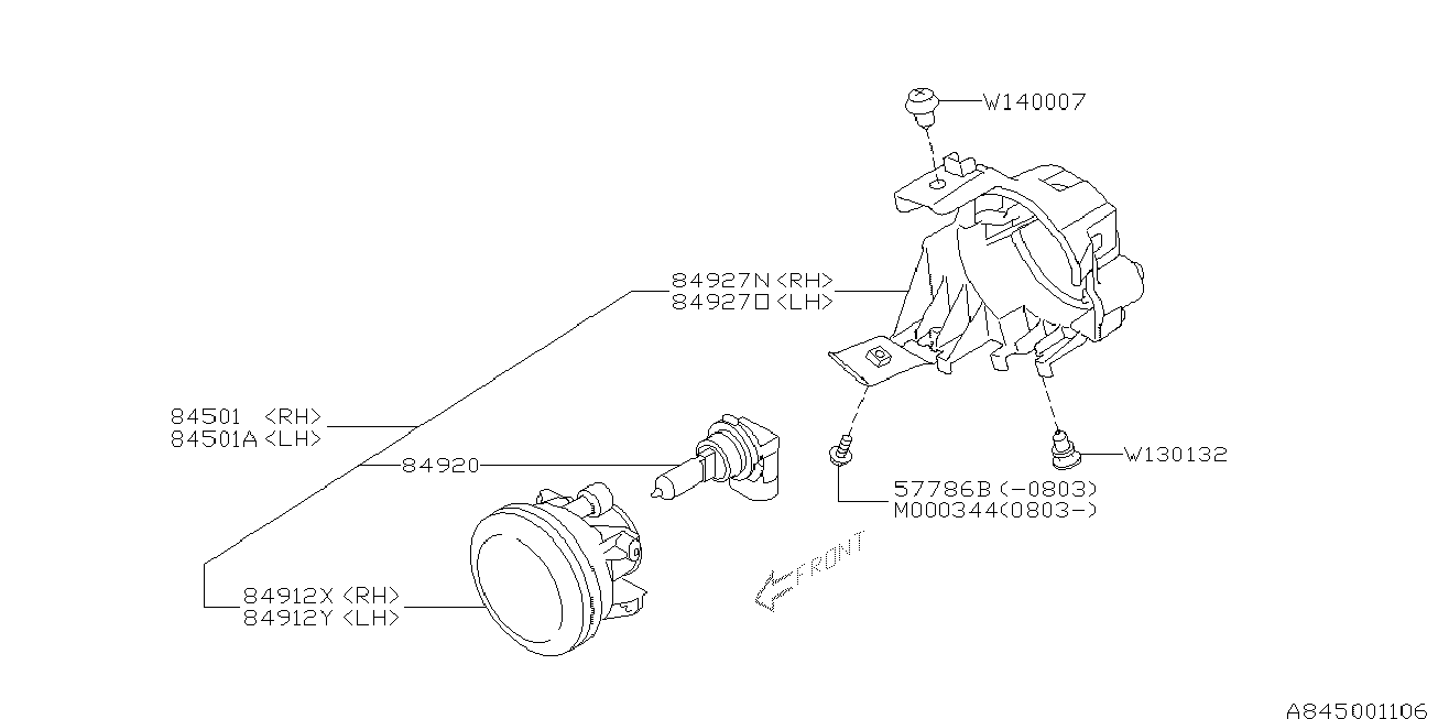 Subaru 84920PA010 - Kvēlspuldze, Miglas lukturis autodraugiem.lv