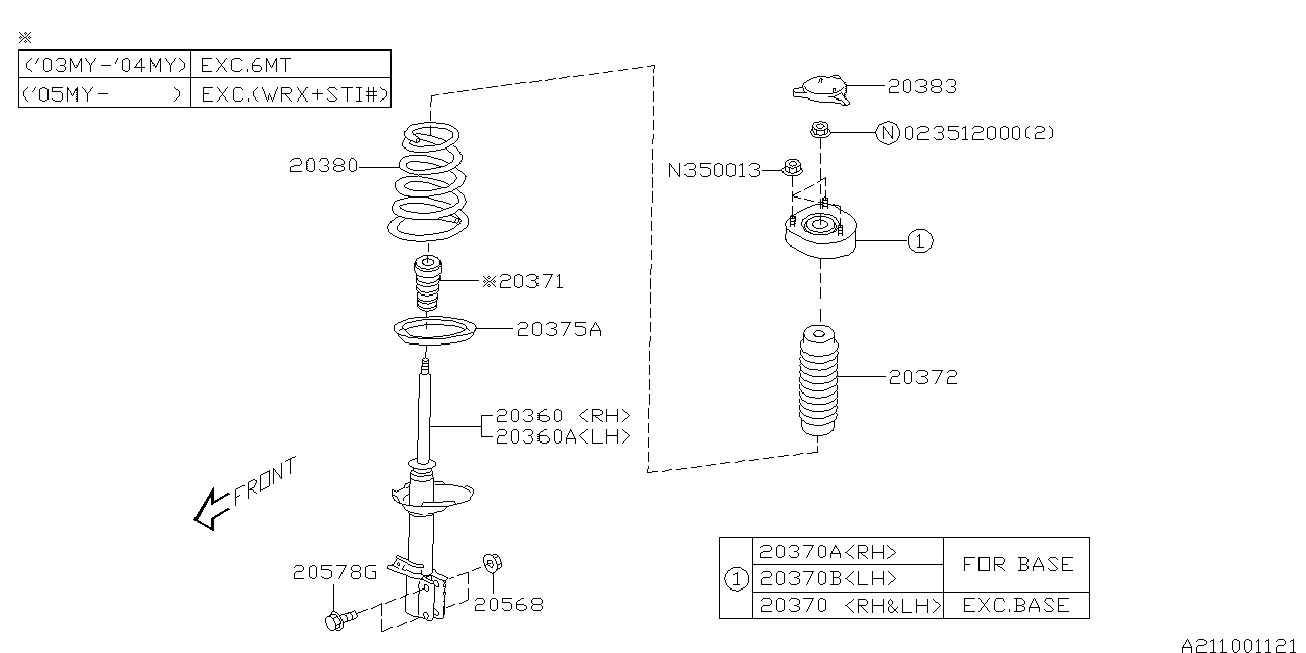 Subaru 20361FE230 - Amortizators autodraugiem.lv