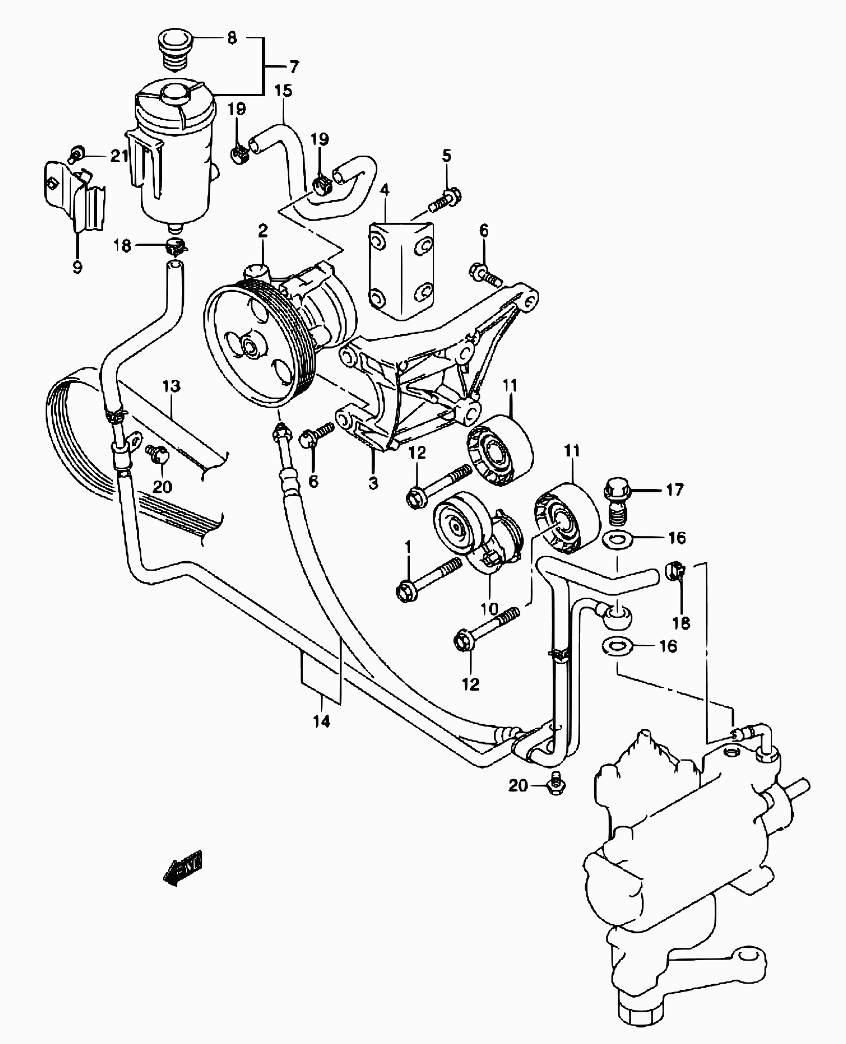 Asia Motors 49160-84A80 - Parazīt / Vadrullītis, Ķīļrievu siksna autodraugiem.lv