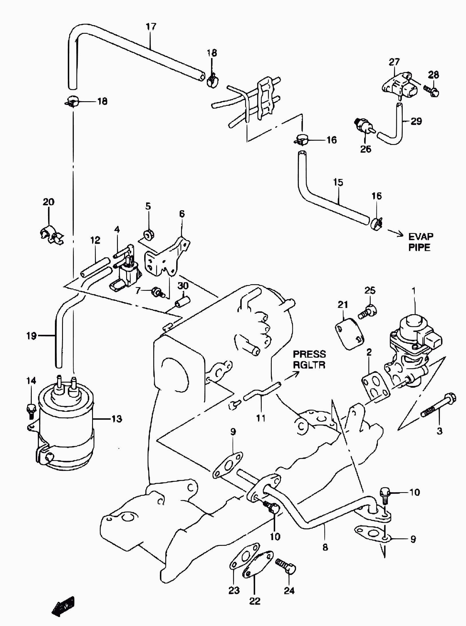 Suzuki 18590-81A00 - Devējs, Spiediens ieplūdes traktā autodraugiem.lv