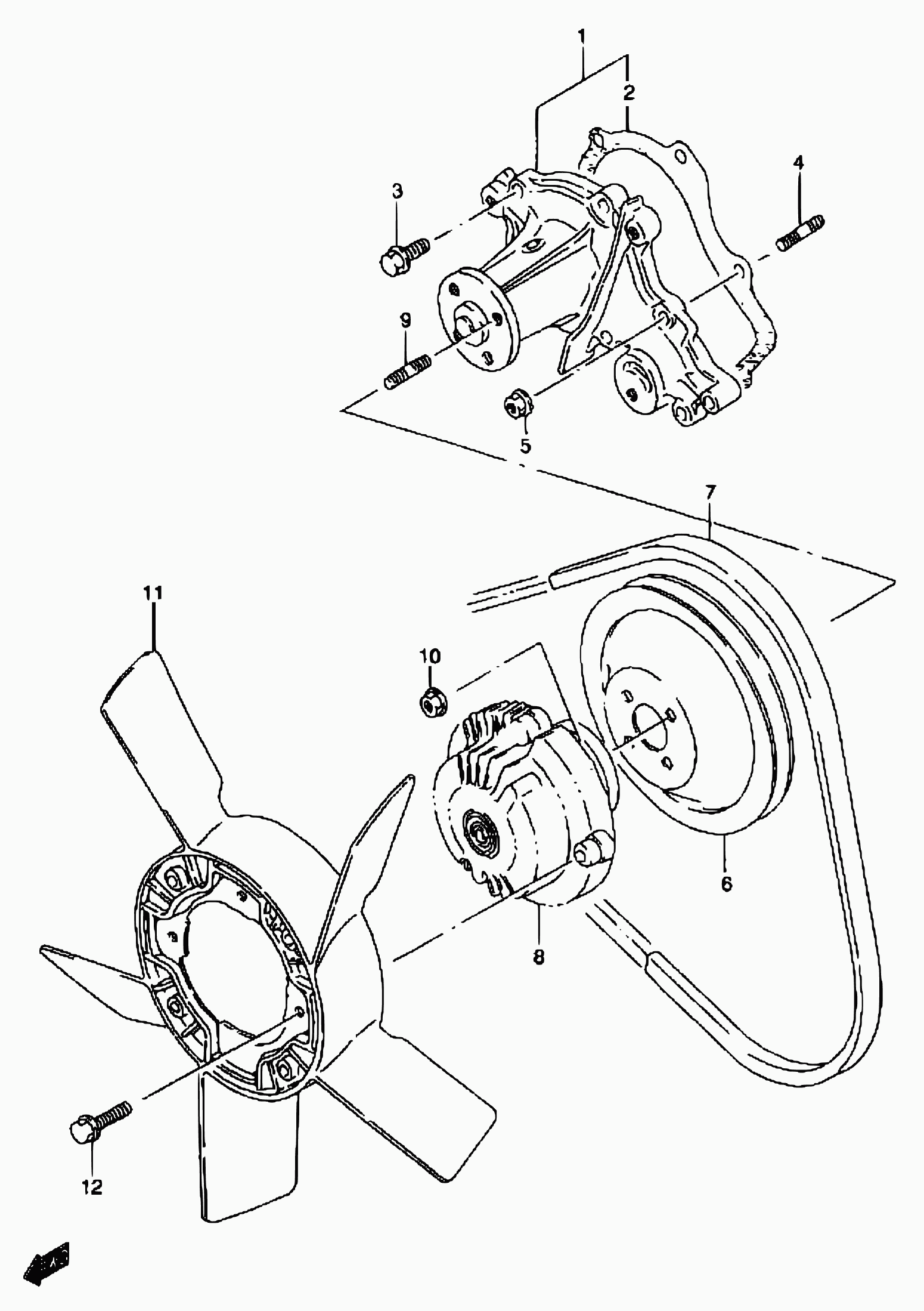 Suzuki 17400-84C00 - Ūdenssūknis autodraugiem.lv