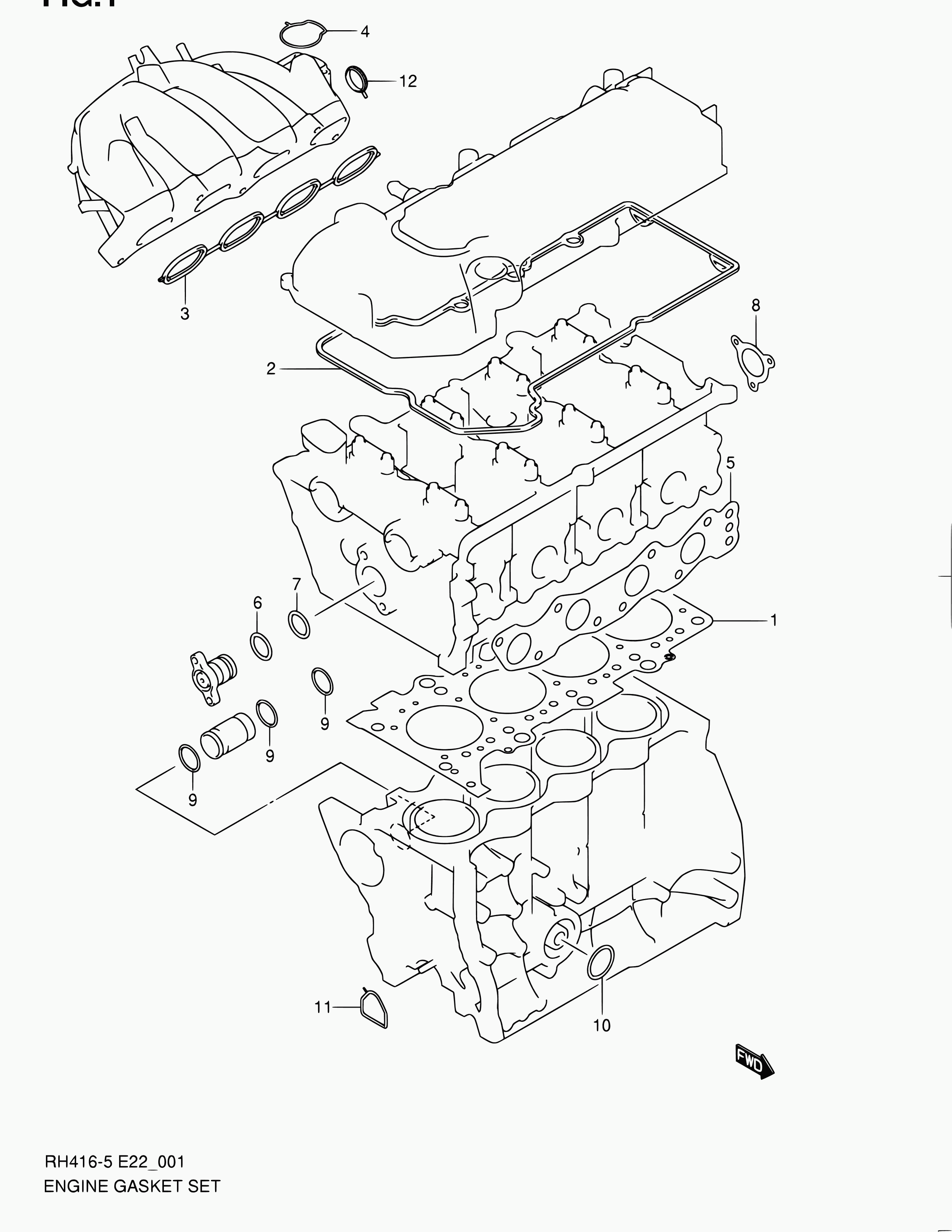 Suzuki 11189-69GE0 - Blīve, Motora bloka galvas vāks autodraugiem.lv