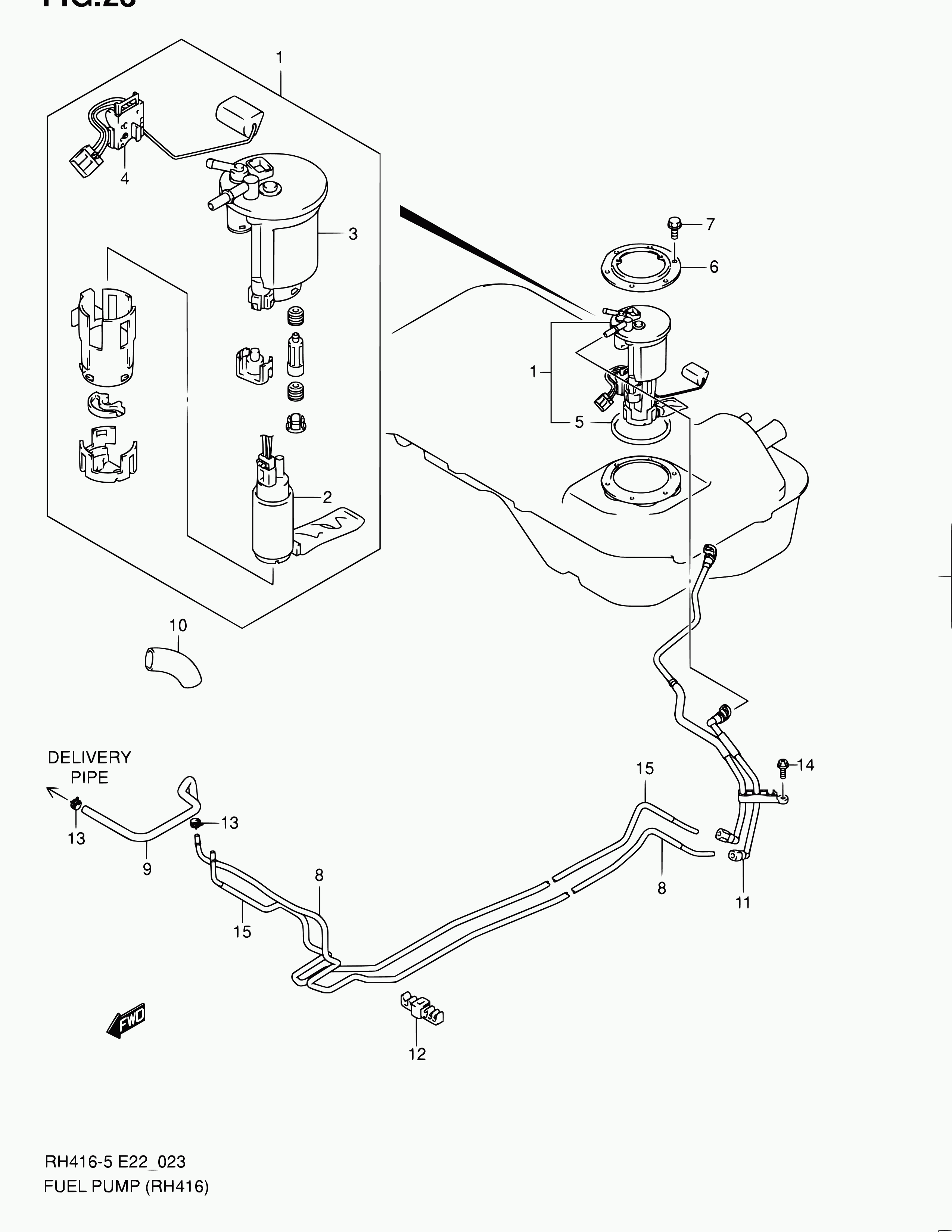 Suzuki 15110-54G10 - Degvielas sūknis autodraugiem.lv