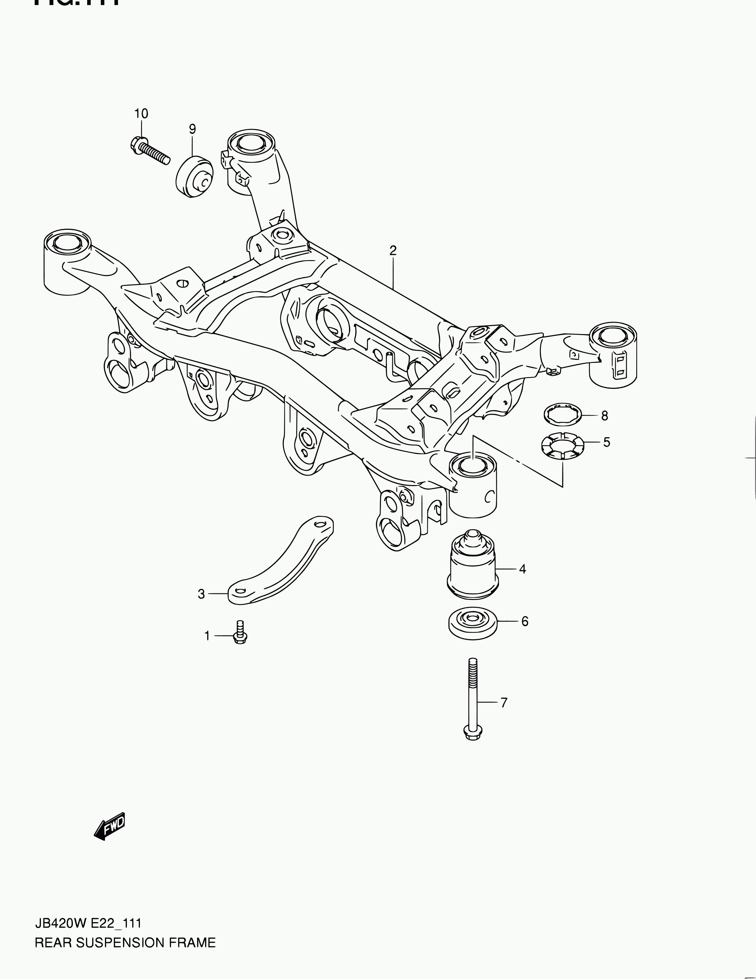 Suzuki 46911-65J00 - Piekare, Šķērssvira autodraugiem.lv