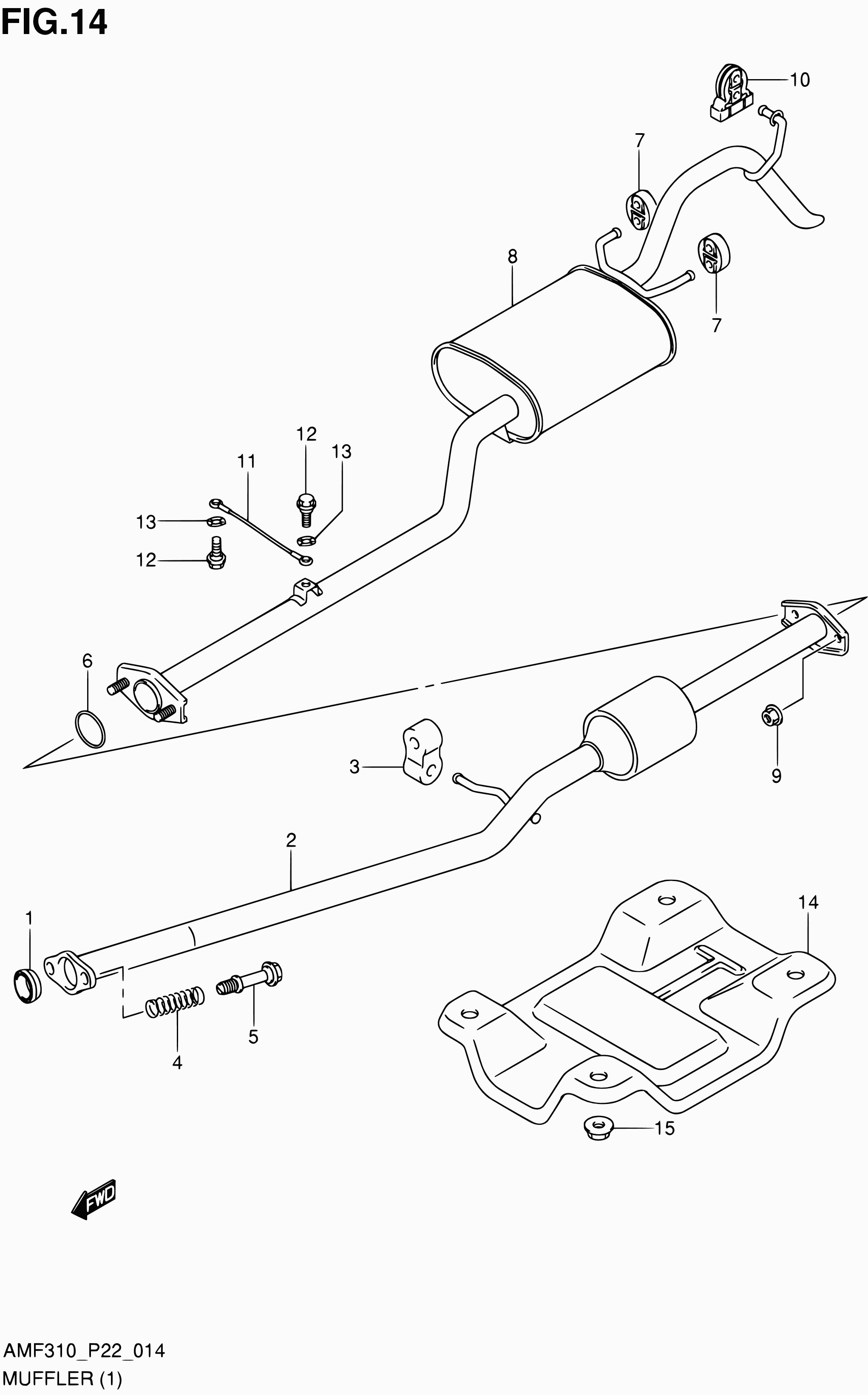 Suzuki 14281-80JA0 - Bukse, Stabilizators autodraugiem.lv