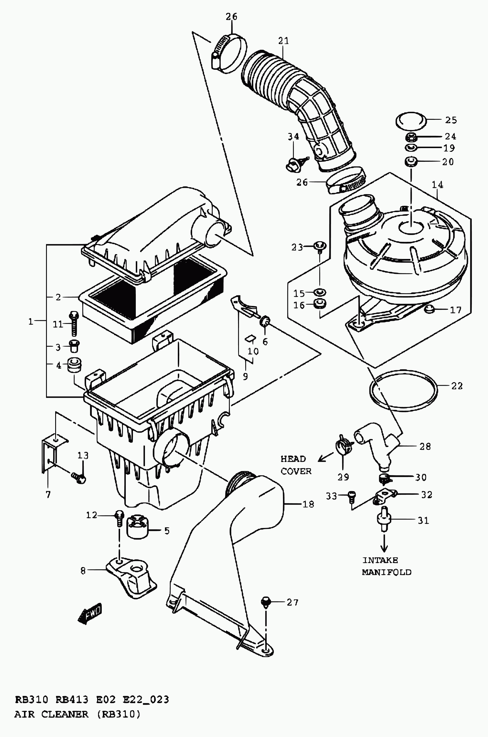 Suzuki 13780-83E00 - Gaisa filtrs autodraugiem.lv