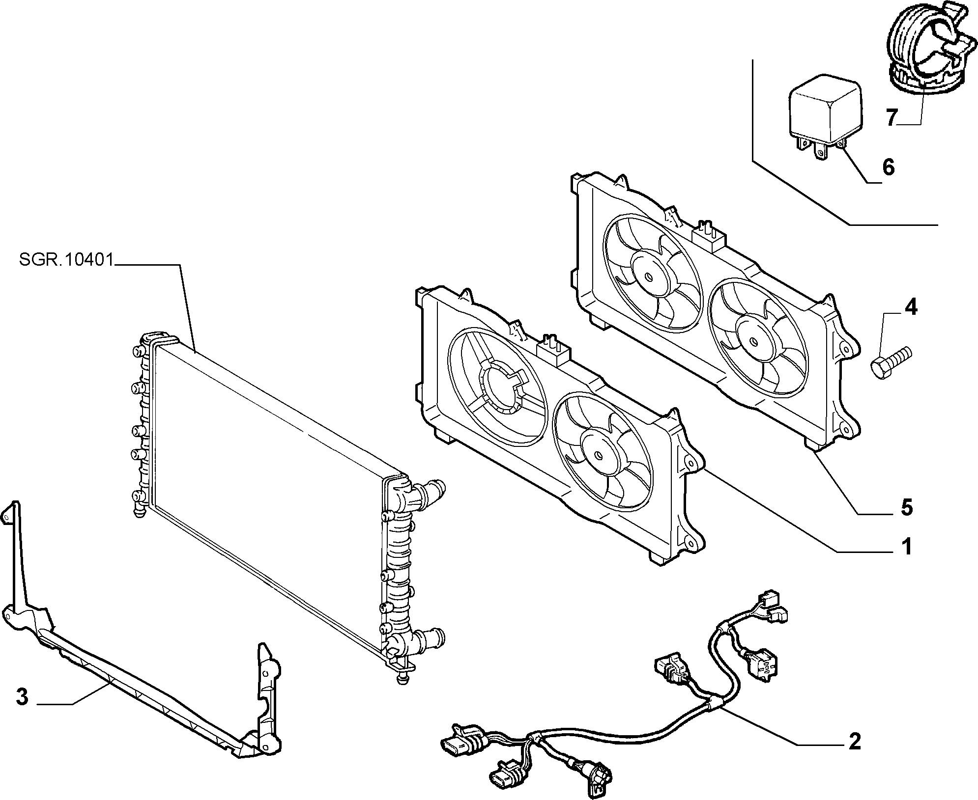 Alfarome/Fiat/Lanci 51755591 - Ventilators, Motora dzesēšanas sistēma autodraugiem.lv