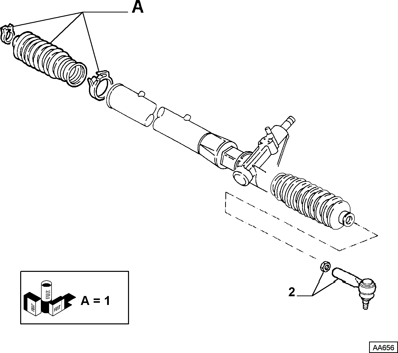 FIAT 1306003080 - Stūres šķērsstiepņa uzgalis autodraugiem.lv