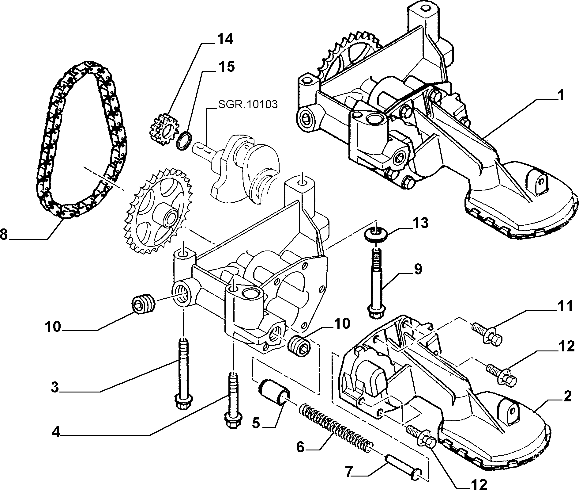 FIAT 9675538080 - Ķēde, Eļļas sūkņa piedziņa autodraugiem.lv