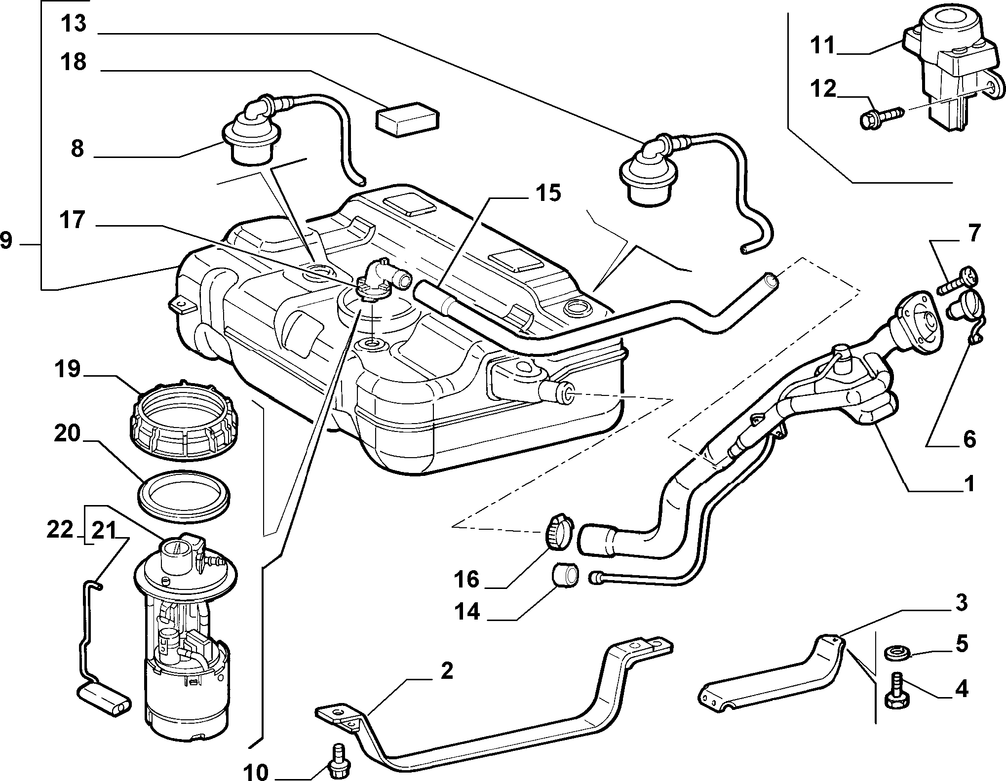 Lancia 51709819 - Degvielas sūkņa modulis autodraugiem.lv